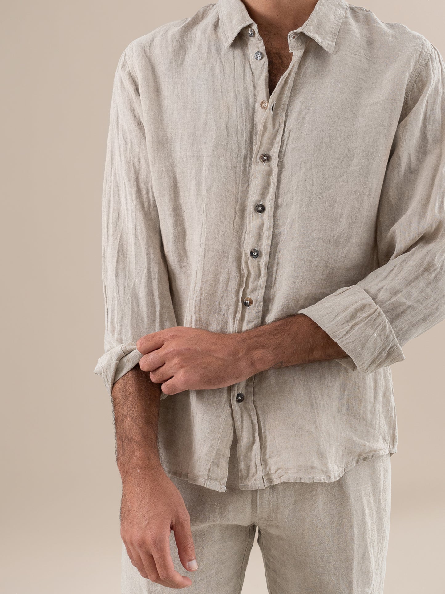 Camicia Franco Battista Naturale CAMICIA FRANCO battista 12 Bottega Di Brunella 