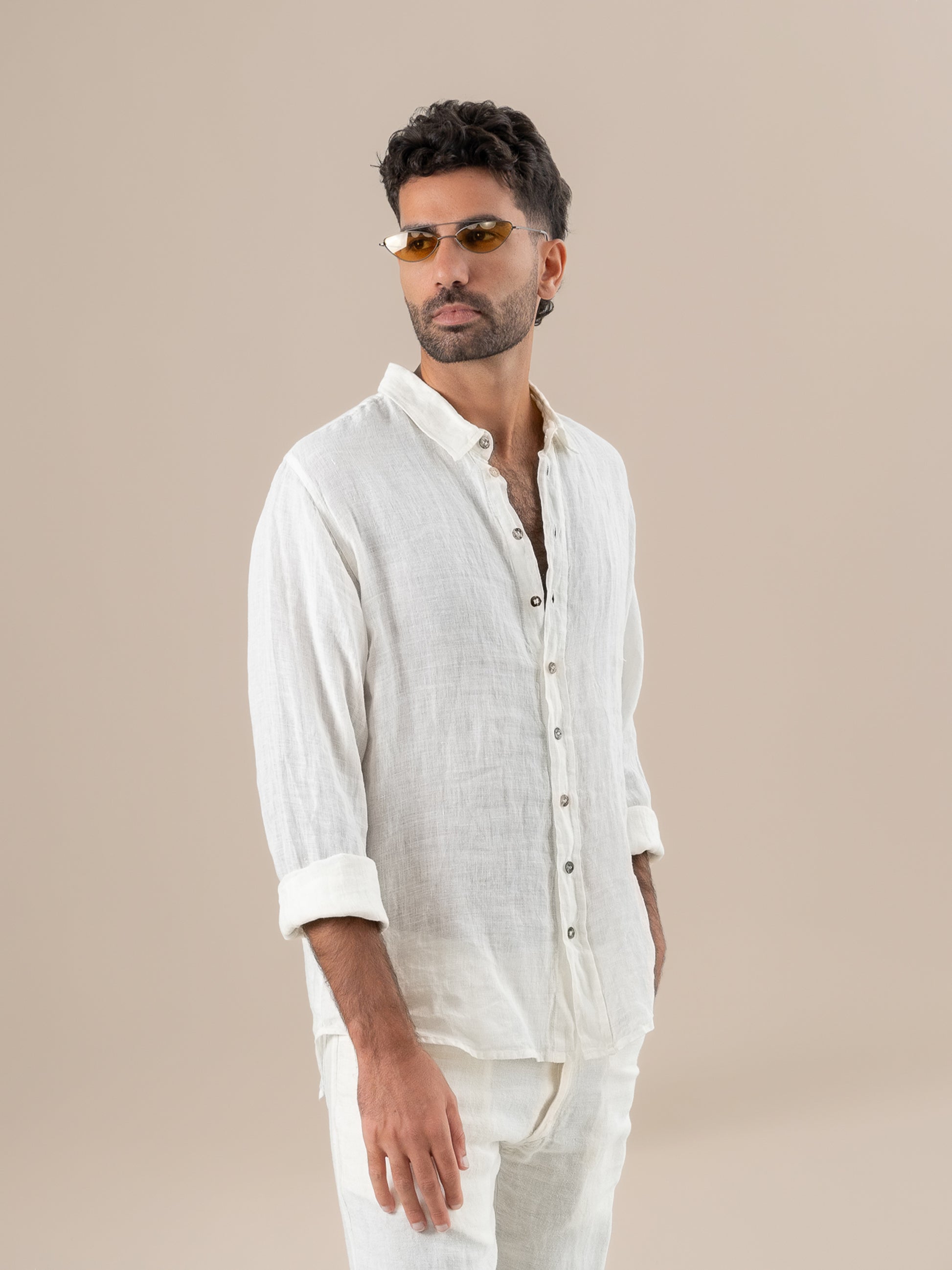 Camicia Franco Battista Latte CAMICIA FRANCO battista 33 Bottega Di Brunella 
