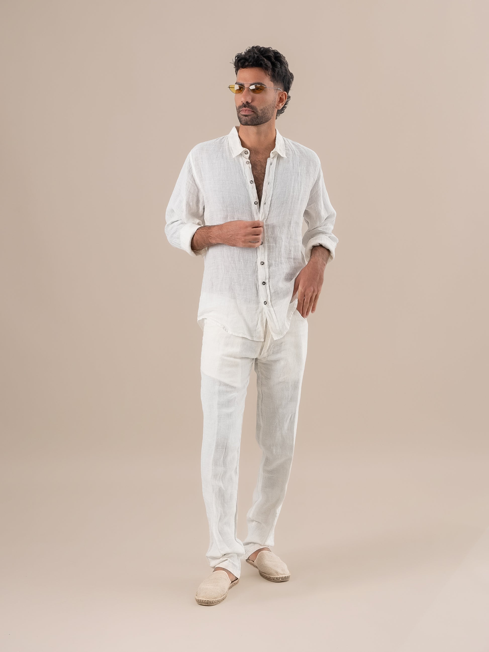 Camicia Franco Battista Latte CAMICIA FRANCO battista 33 Bottega Di Brunella 