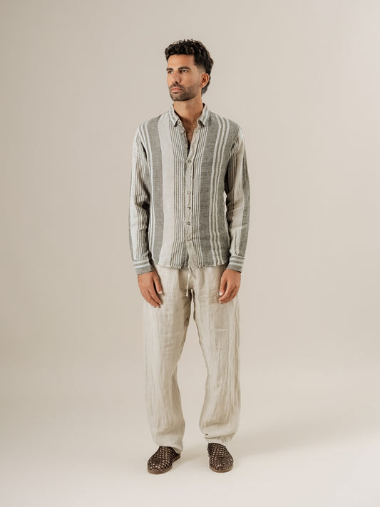 Camicia Franco Tela Moma Naturale CAMICIA FRANCO tela moma 12 Bottega Di Brunella 