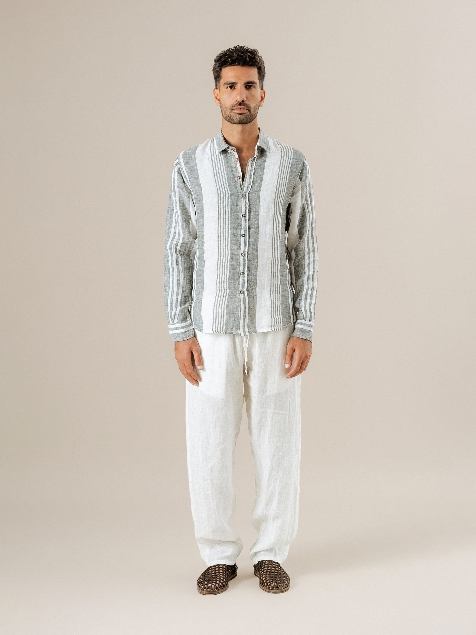 Camicia Franco Tela Moma Latte CAMICIA FRANCO tela moma 33 Bottega Di Brunella 