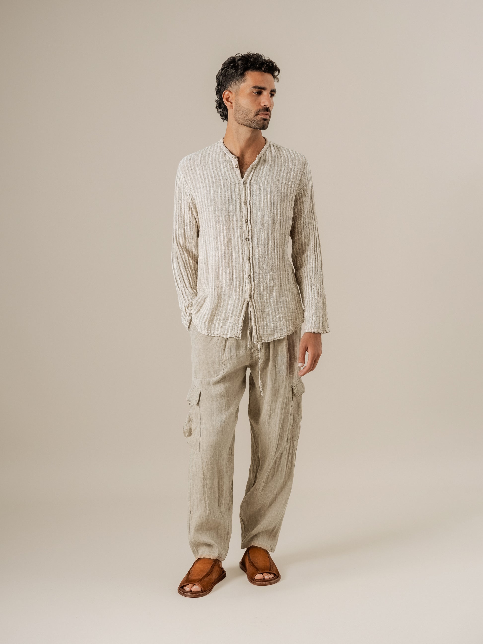 Camicia Marco Garza Uffizi Naturale CAMICIA MARCO GARZA UFFIZI 12 Bottega Di Brunella 