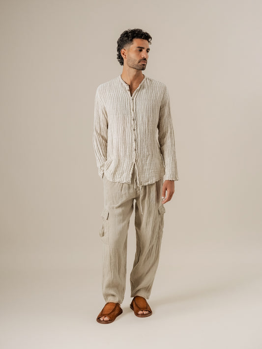 Camicia Marco Garza Uffizi Naturale CAMICIA MARCO GARZA UFFIZI 12 Bottega Di Brunella 