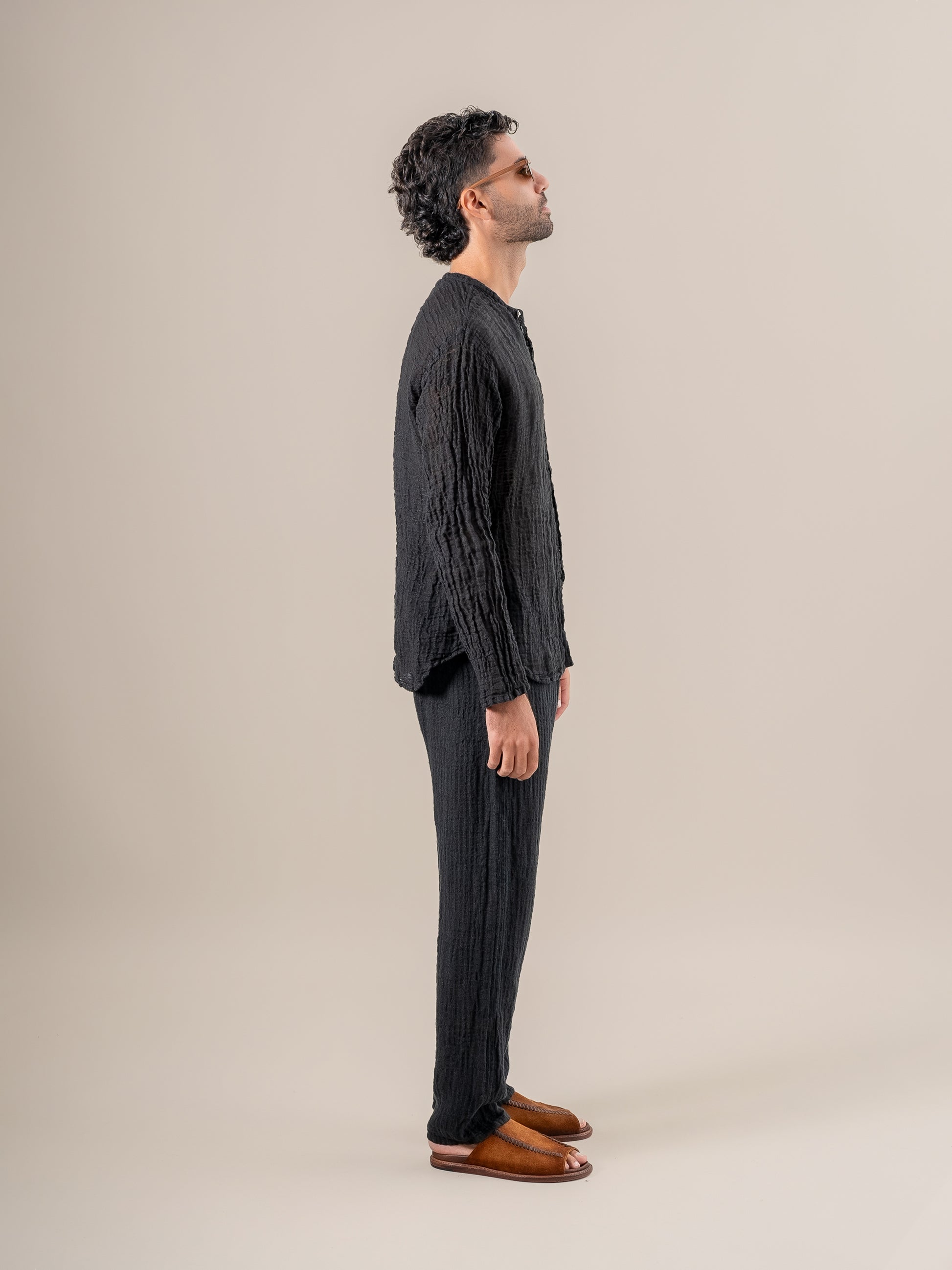 Camicia Marco Garzata Nero CAMICIA MARCO garzata 0 Bottega Di Brunella 