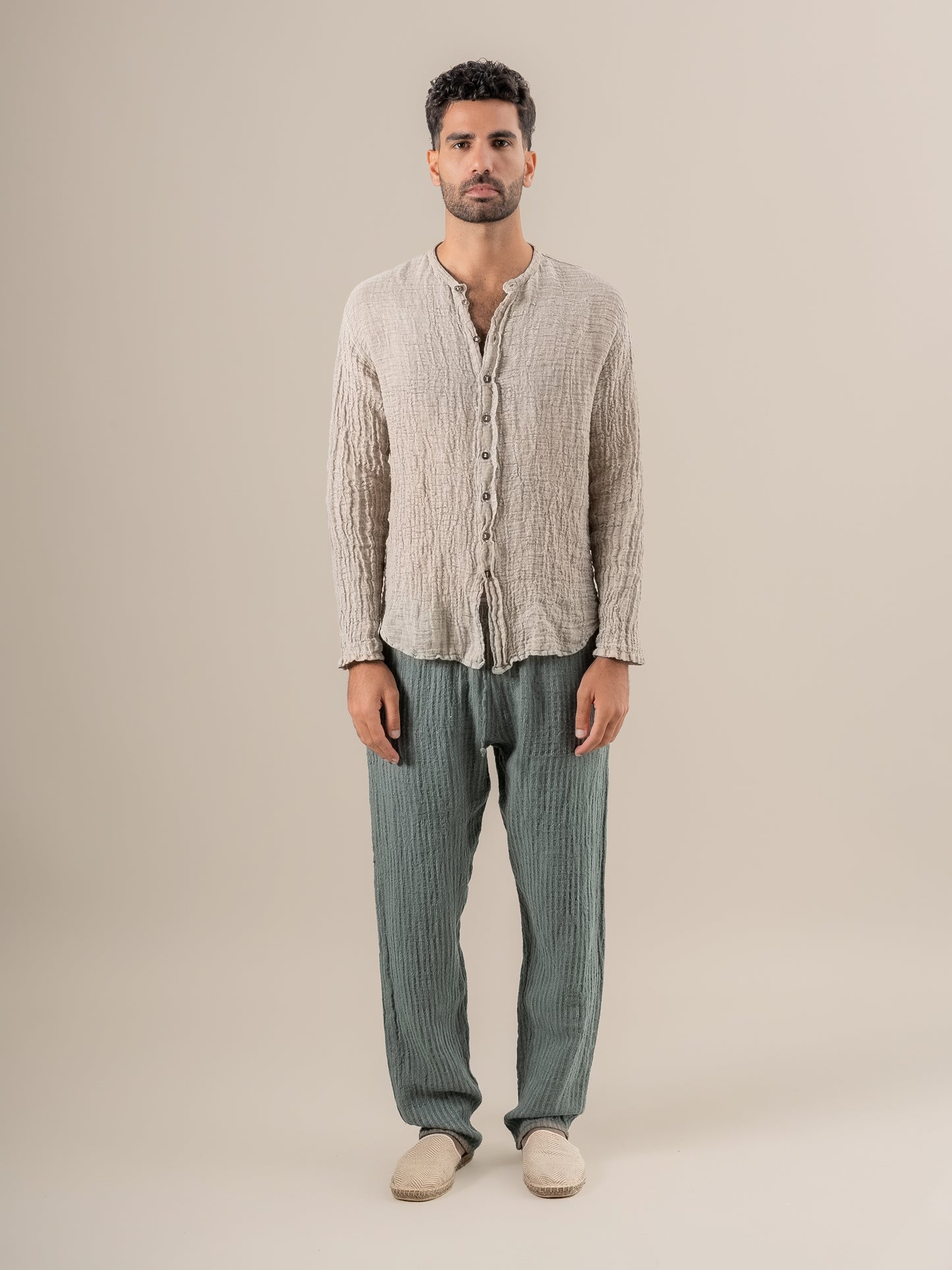 Camicia Marco Garzata Naturale CAMICIA MARCO garzata 12 Bottega Di Brunella 