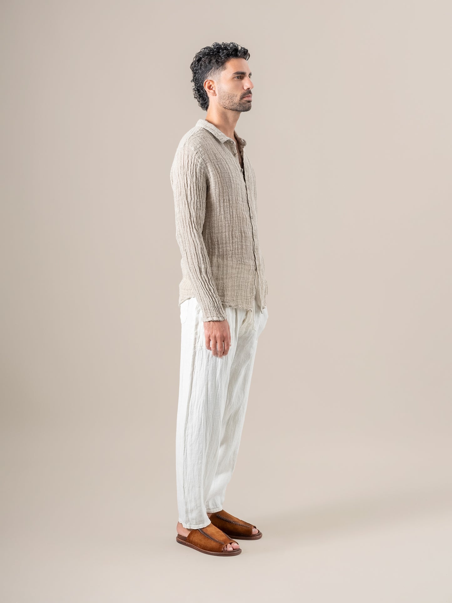 Camicia Matteo Ulivo Naturale CAMICIA MATTEO ulivo 12 Bottega Di Brunella 