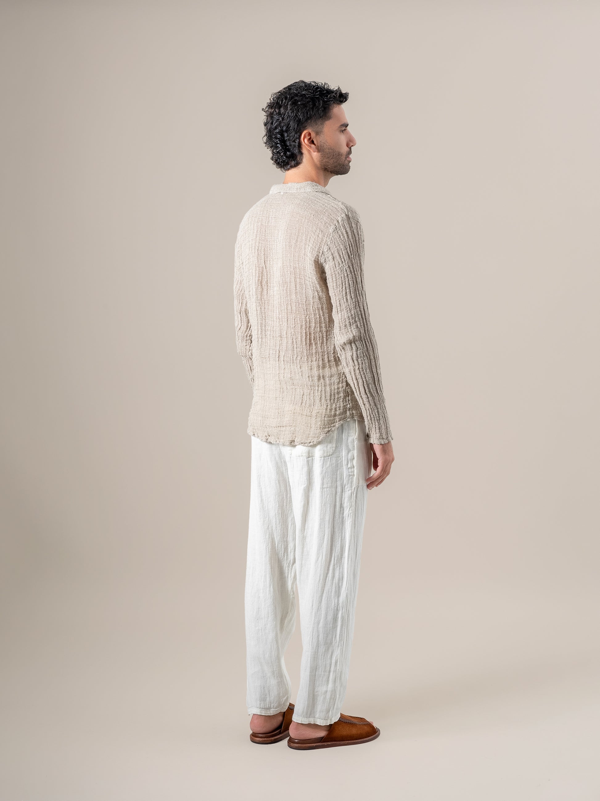 Camicia Matteo Ulivo Naturale CAMICIA MATTEO ulivo 12 Bottega Di Brunella 