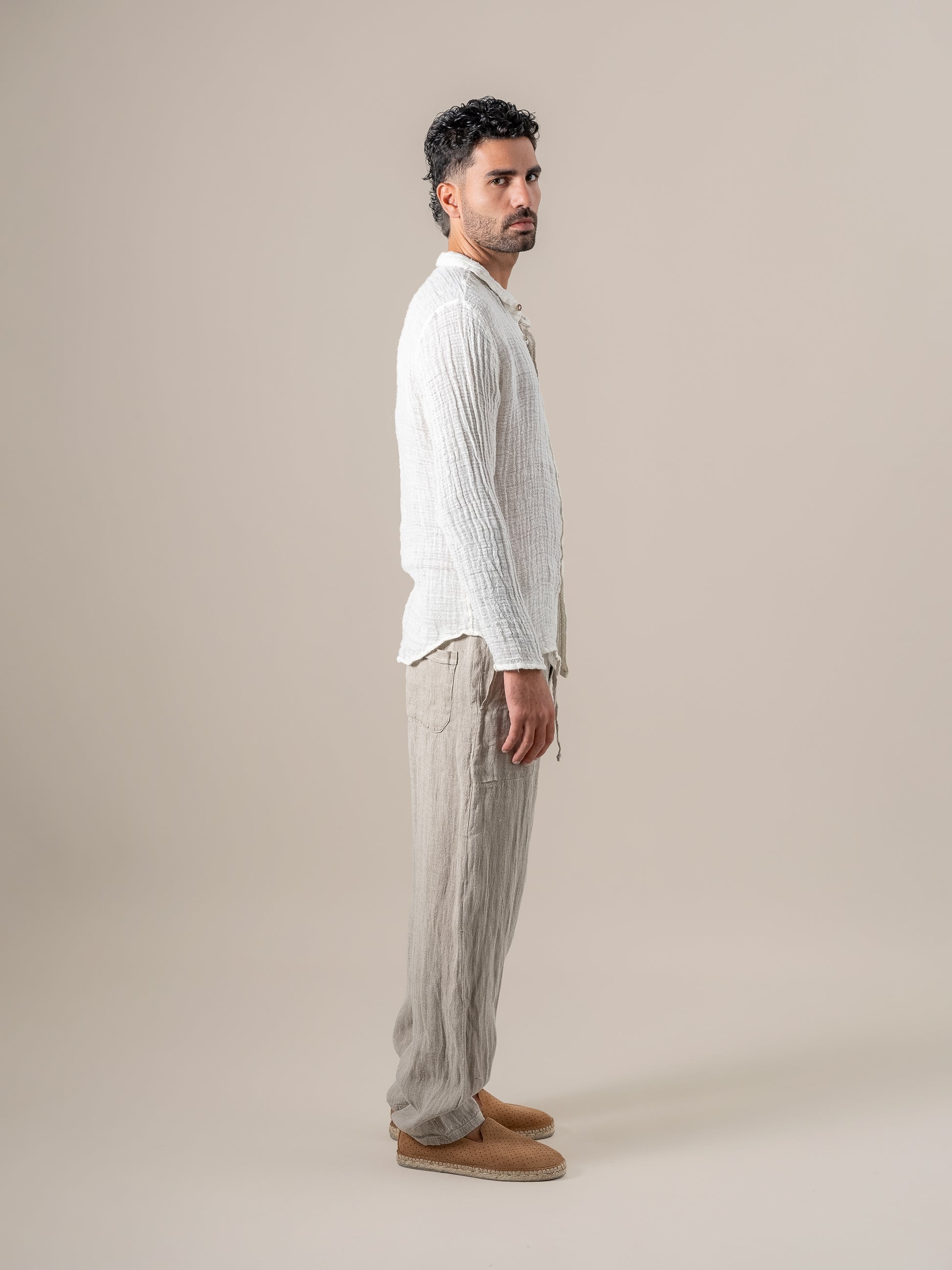 Camicia Matteo Ulivo Latte CAMICIA MATTEO ulivo 33 Bottega Di Brunella 