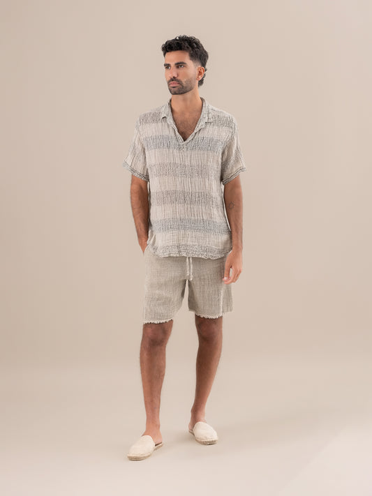 Camicia Monica Garza Milos Naturale CAMICIA MONICA GARZA MILOS 12 Bottega Di Brunella 