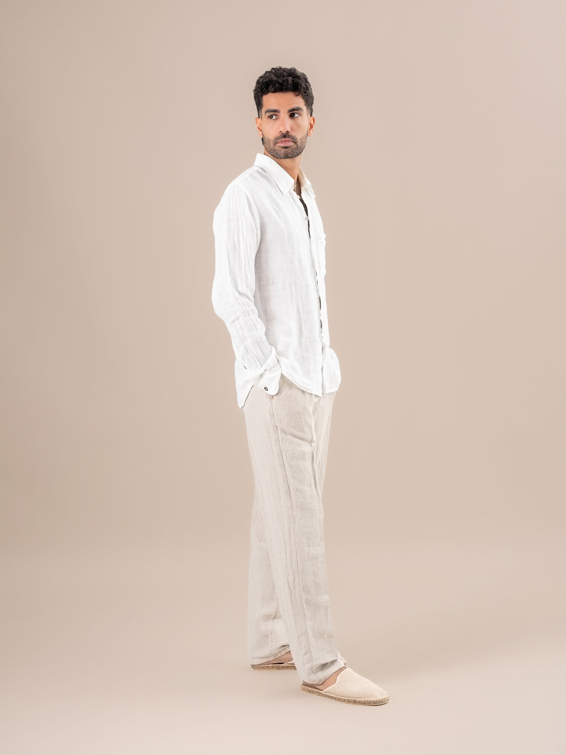 Camicia Peppe M/L Battista Latte CAMICIA PEPPE m/l battista 33 Bottega Di Brunella 