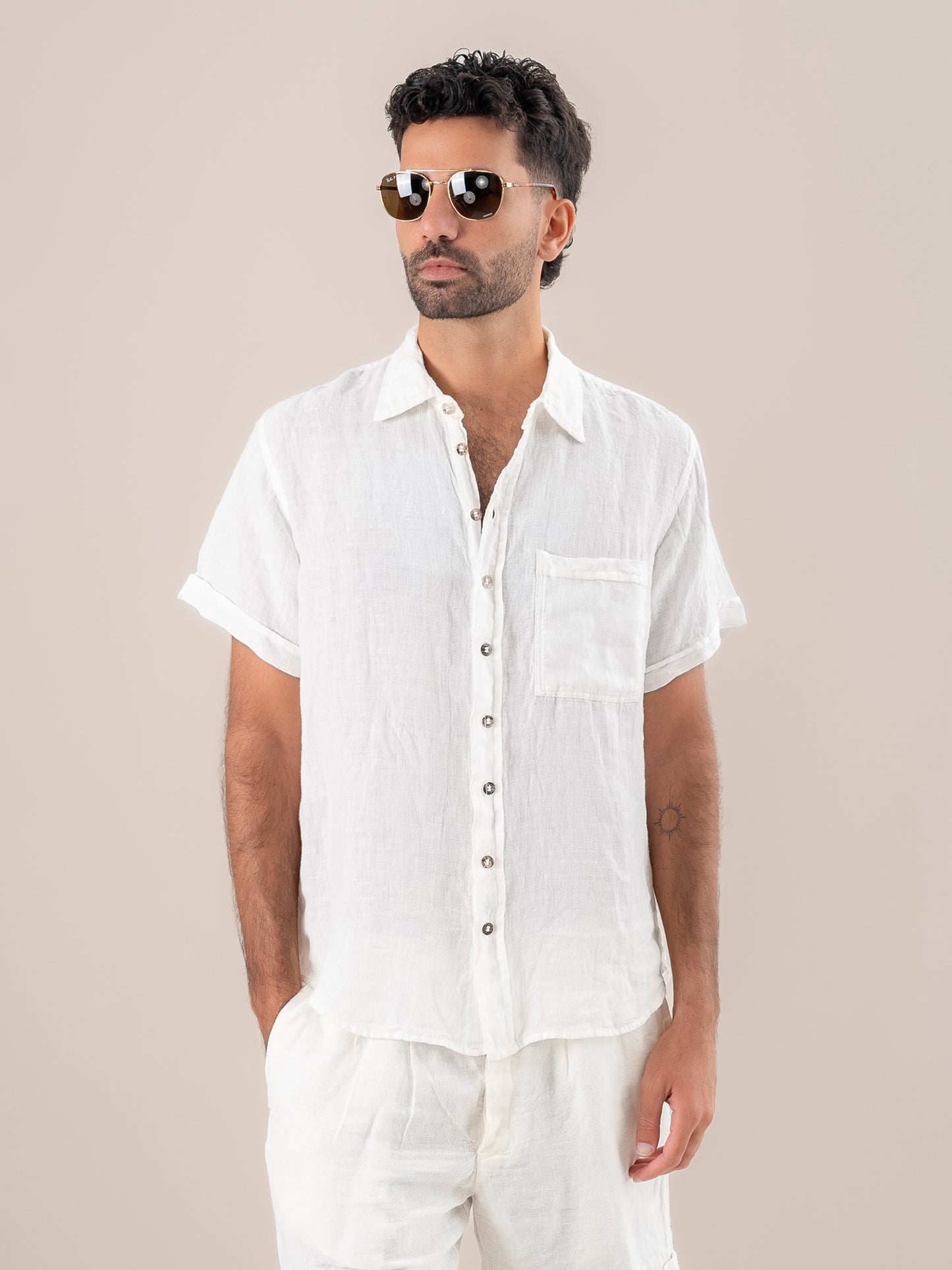Camicia Peppe M/M Battista Latte CAMICIA PEPPE m/m battista 33 Bottega Di Brunella 