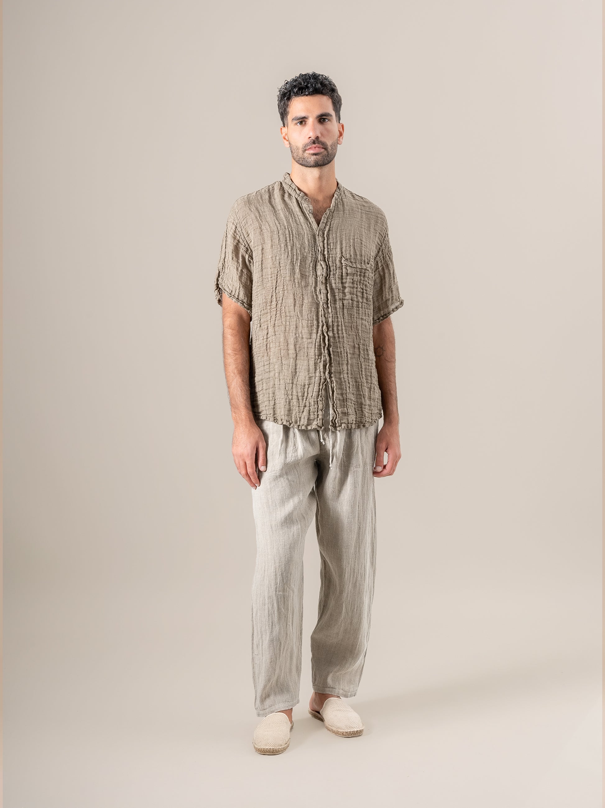 Camicia Samui Garzata Fossile CAMICIA SAMUI garzata 284 Bottega Di Brunella 
