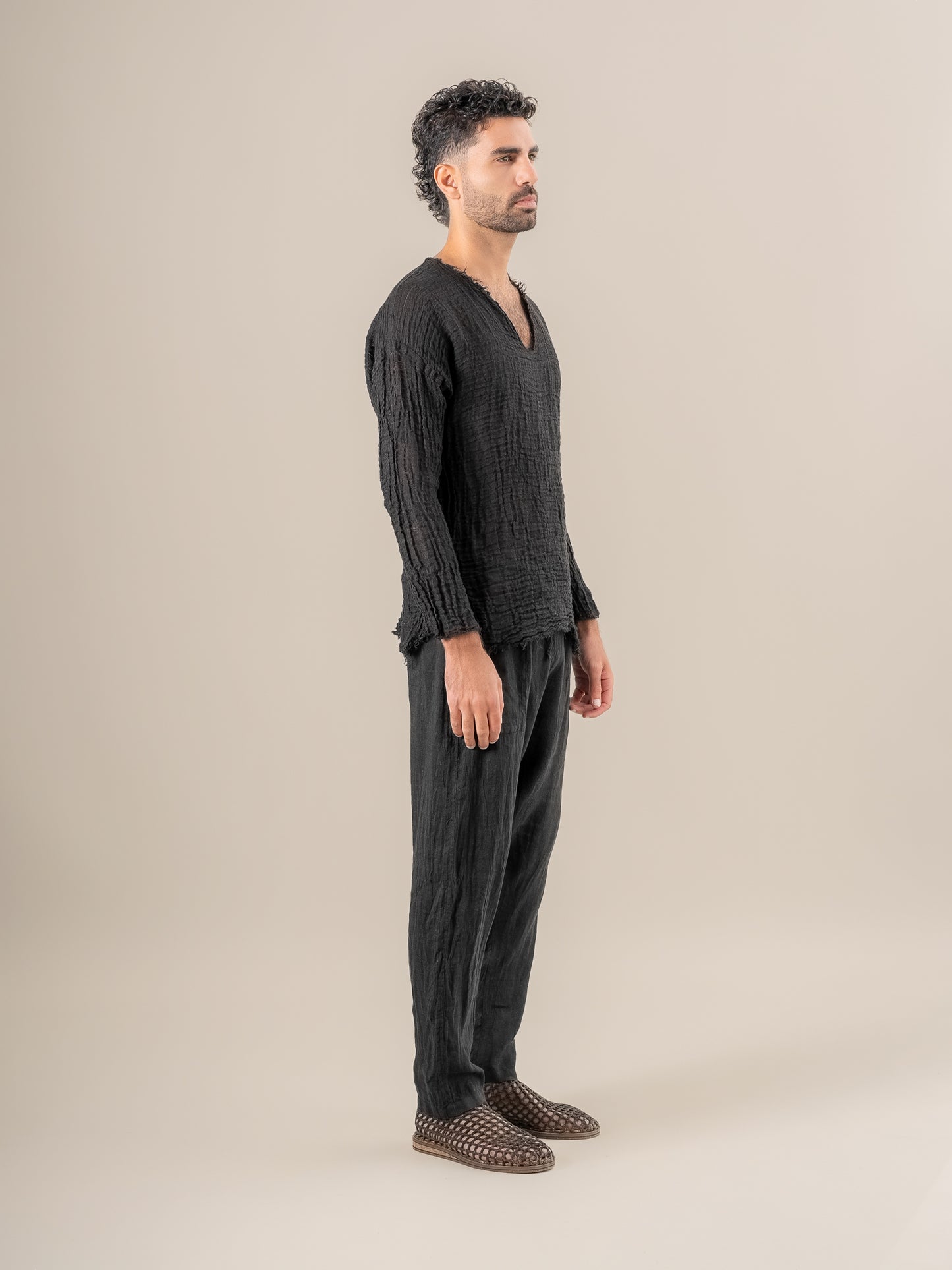 Camicia Sandokan Garzata Nero CAMICIA SANDOKAN garzata 0 Bottega Di Brunella 