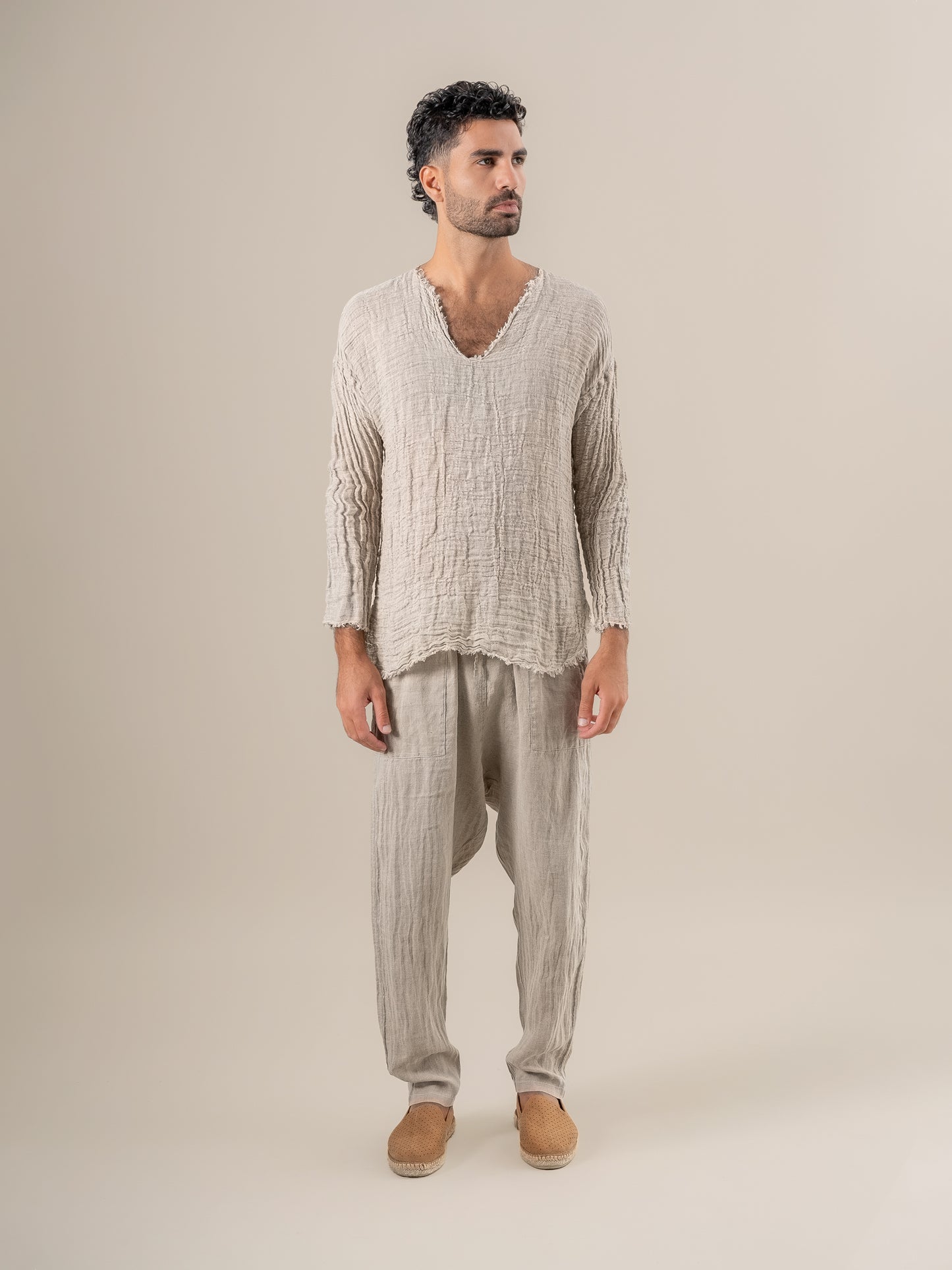 Camicia Sandokan Garzata Naturale CAMICIA SANDOKAN garzata 12 Bottega Di Brunella 