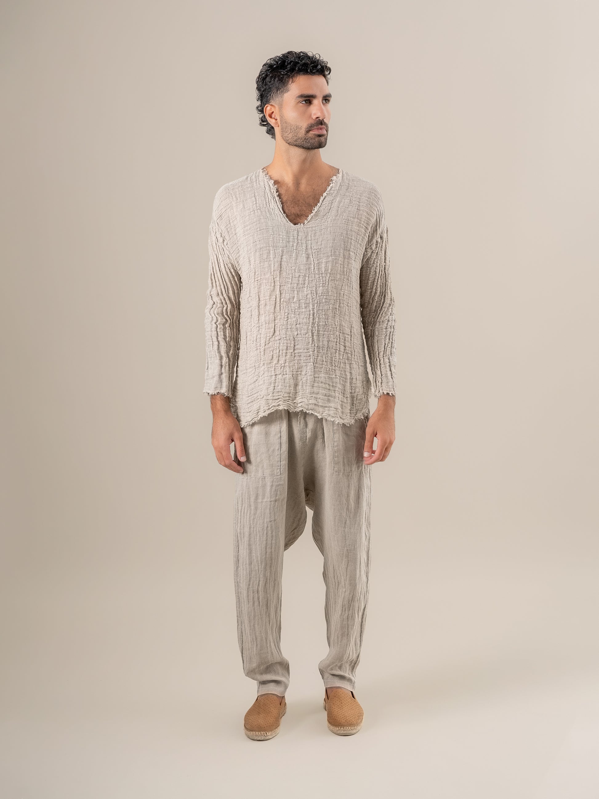 Camicia Sandokan Garzata Naturale CAMICIA SANDOKAN garzata 12 Bottega Di Brunella 