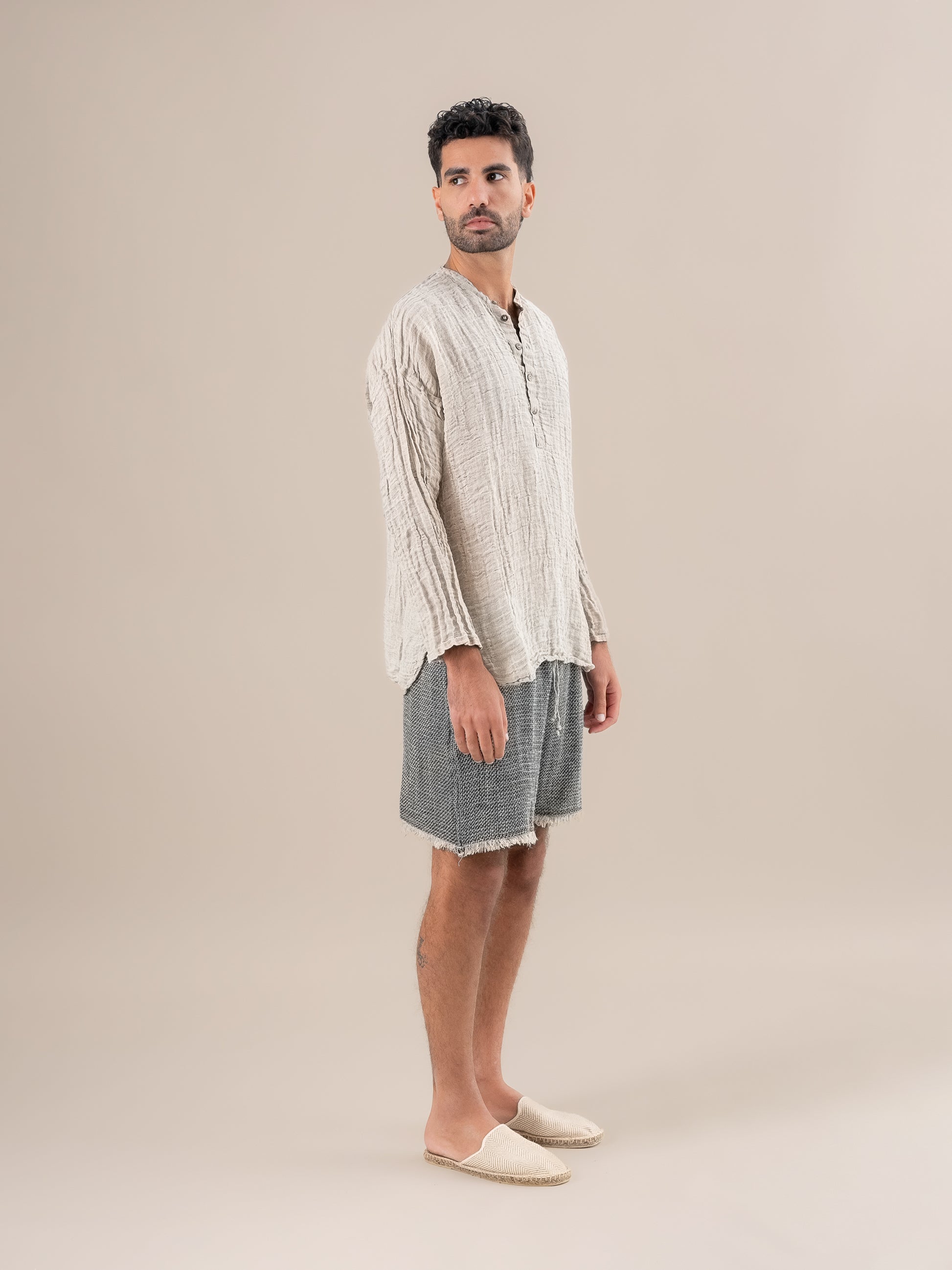 Camicia Serafino Garzata Naturale CAMICIA SERAFINO garzata 12 Bottega Di Brunella 