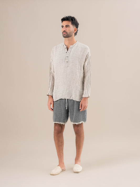 Camicia Serafino Garzata Naturale CAMICIA SERAFINO garzata 12 Bottega Di Brunella 
