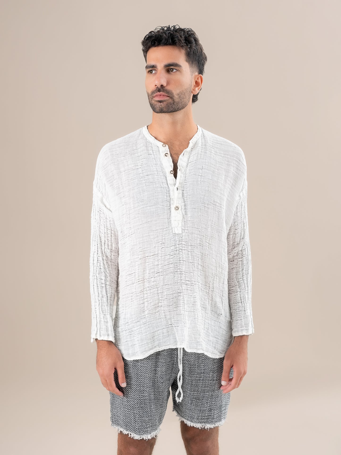 Camicia Serafino Garzata Latte CAMICIA SERAFINO garzata 33 Bottega Di Brunella 