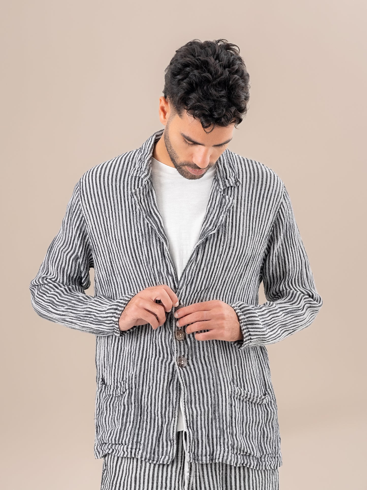 Giacca Blazer Riga Valentina Latte GIACCA BLAZER riga valentina 33 Bottega Di Brunella 