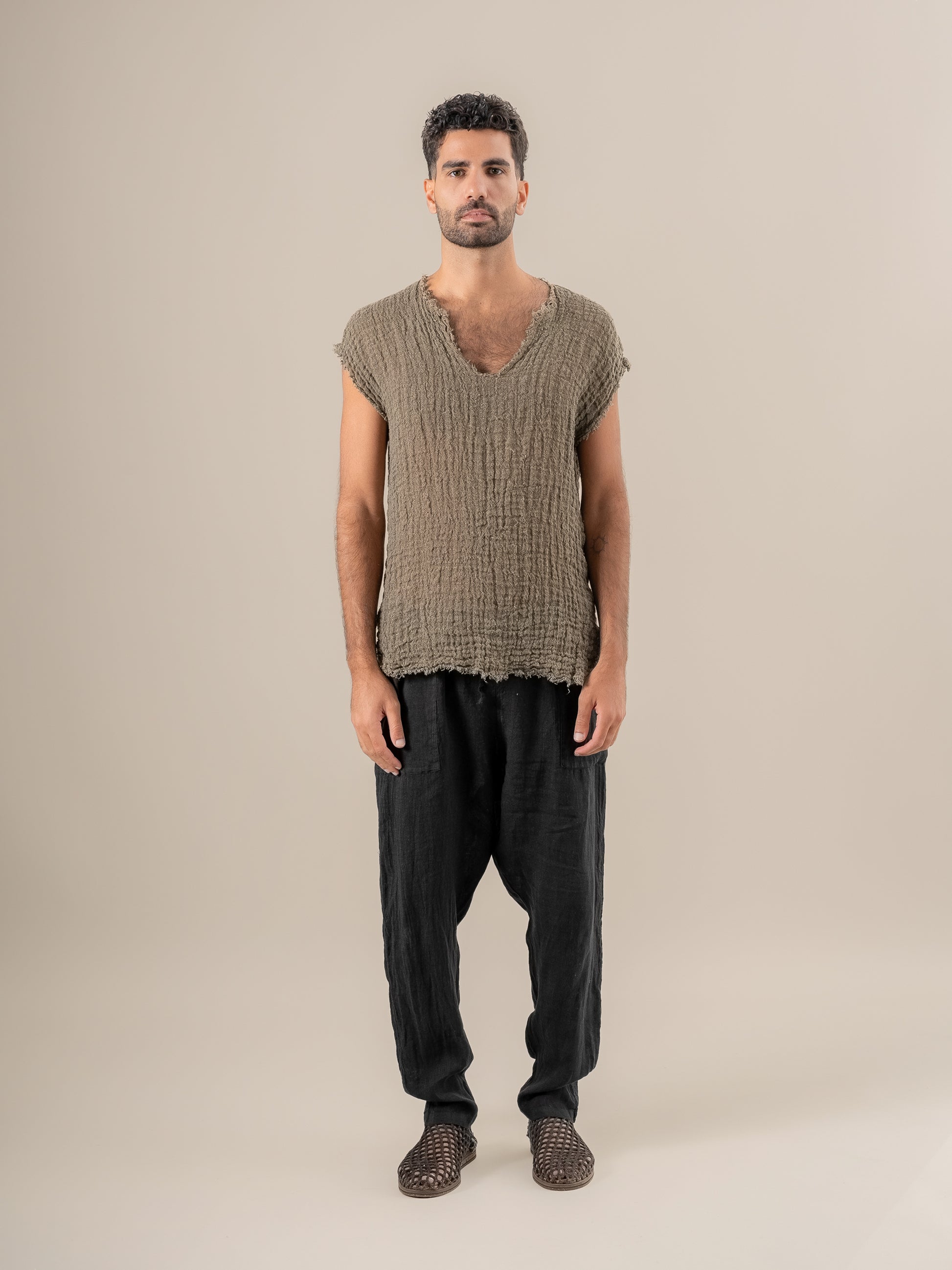 Maglia Sandokan G/M Ulivo Fossile MAGLIA SANDOKAN G/M ulivo 284 Bottega Di Brunella 