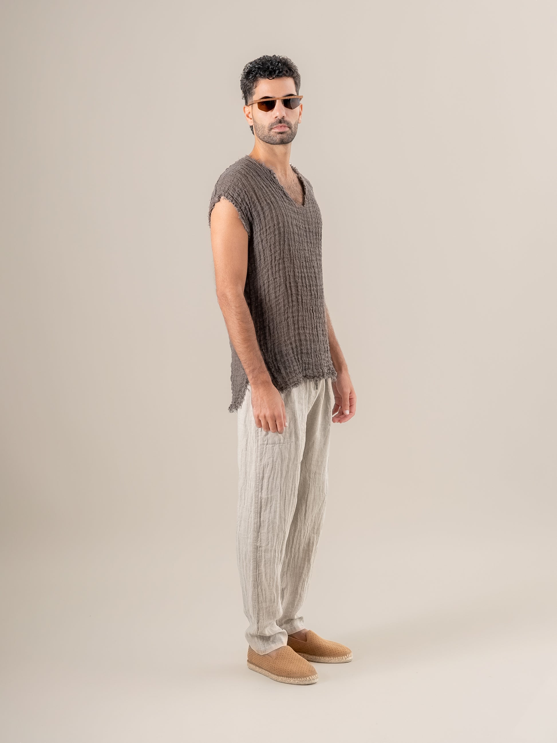 Pantalone Agathos Battista Naturale PANTALONE AGATHOS battista 12 Bottega Di Brunella 