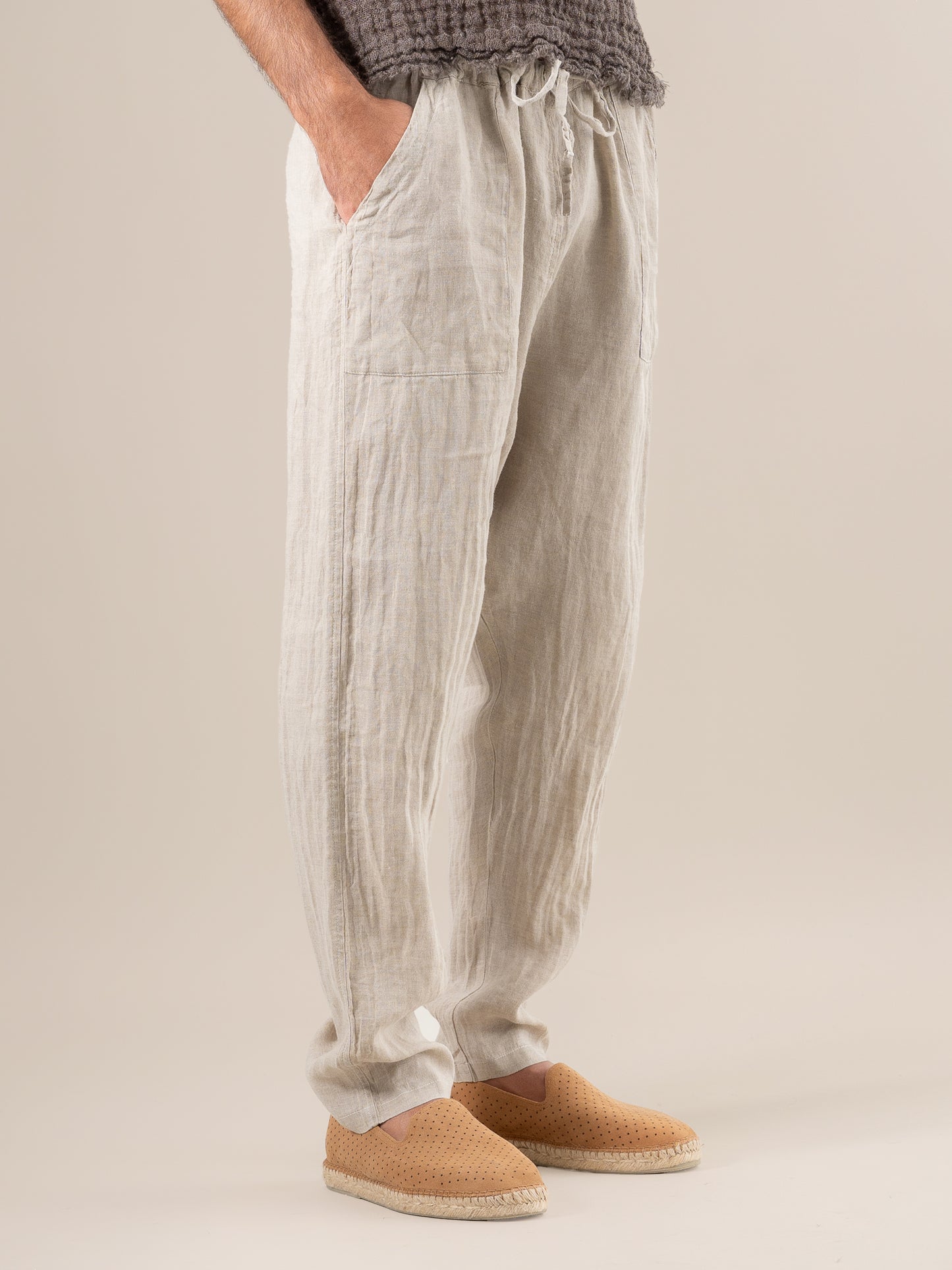 Pantalone Agathos Battista Naturale PANTALONE AGATHOS battista 12 Bottega Di Brunella 