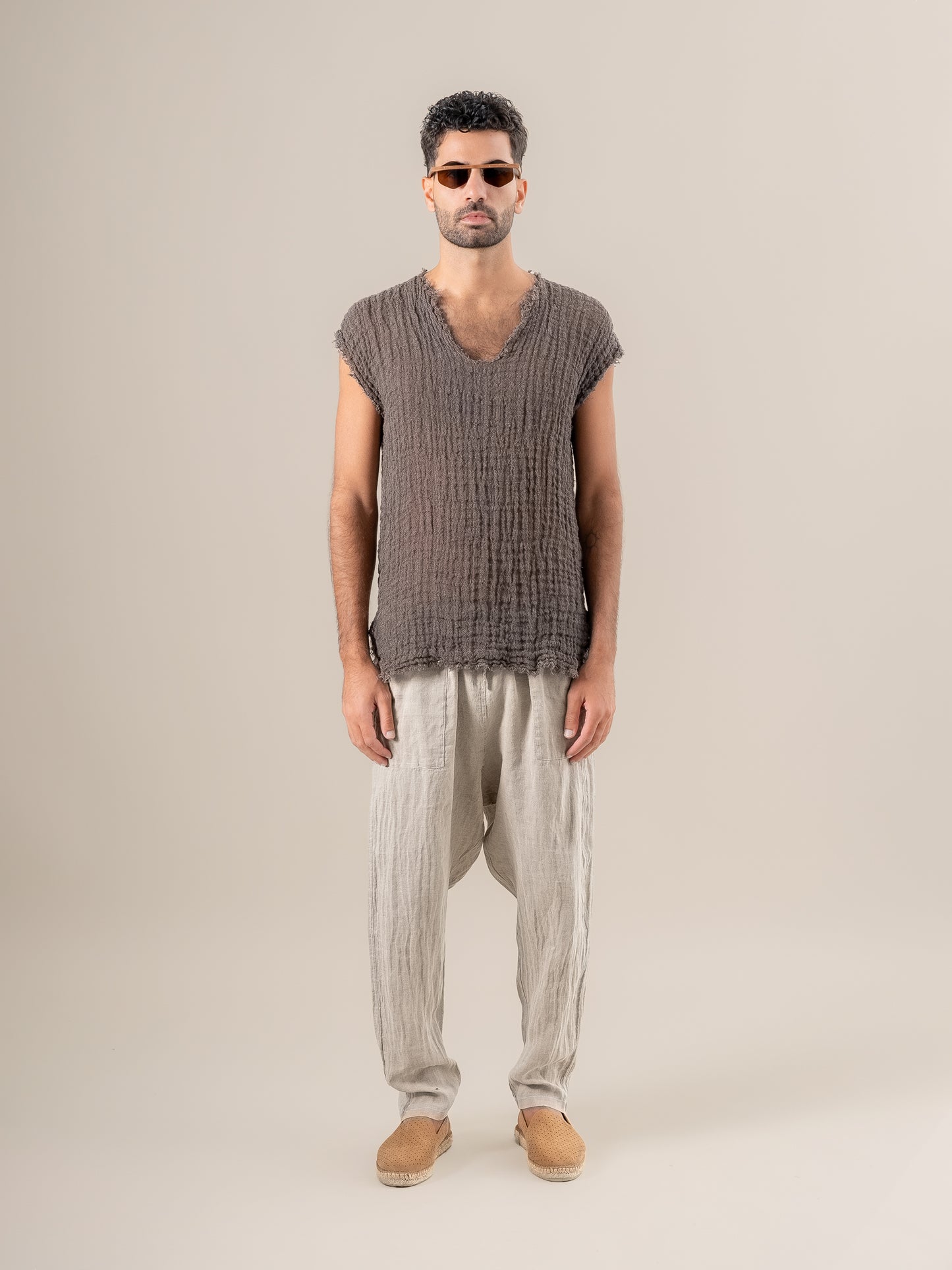 Pantalone Agathos Battista Naturale PANTALONE AGATHOS battista 12 Bottega Di Brunella 