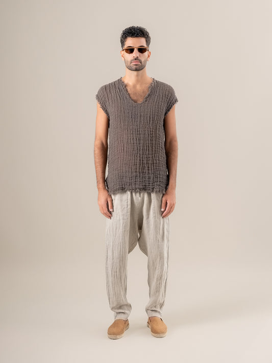 Pantalone Agathos Battista Naturale PANTALONE AGATHOS battista 12 Bottega Di Brunella 