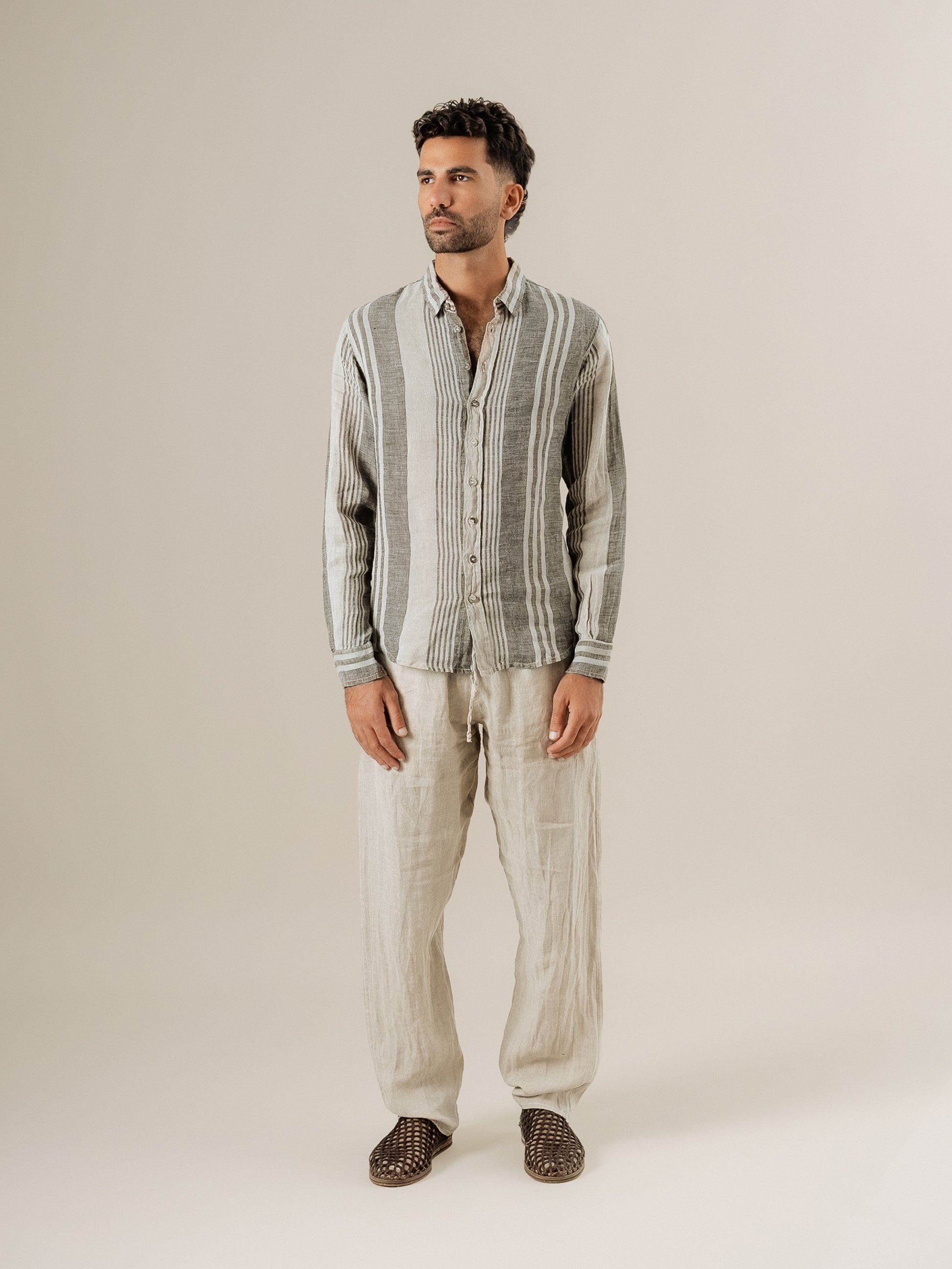 Pantalone Amalfi Battista Naturale PANTALONE AMALFI battista 12 Bottega Di Brunella 