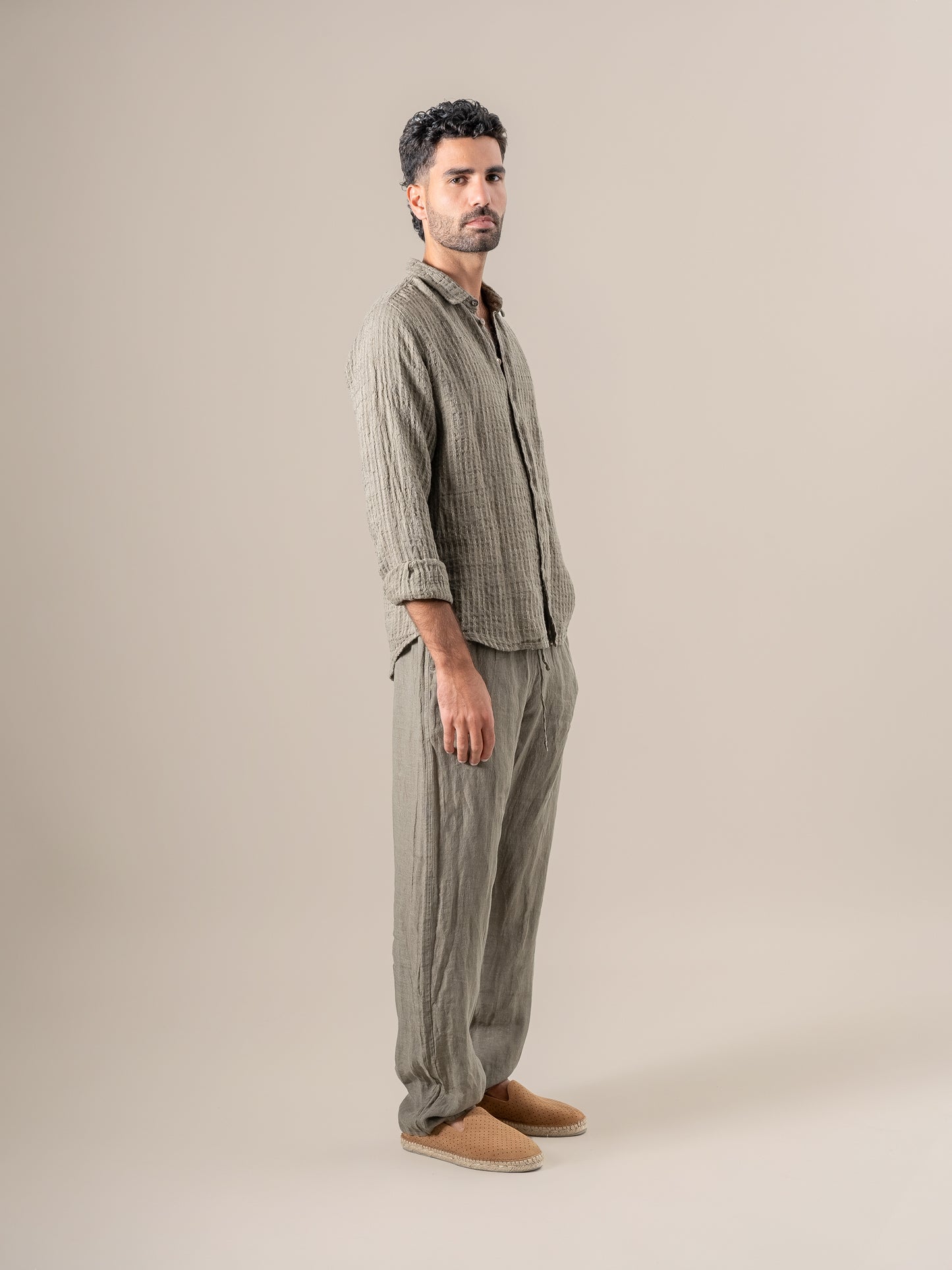 Pantalone Amalfi Battista Fossile PANTALONE AMALFI battista 284 Bottega Di Brunella 