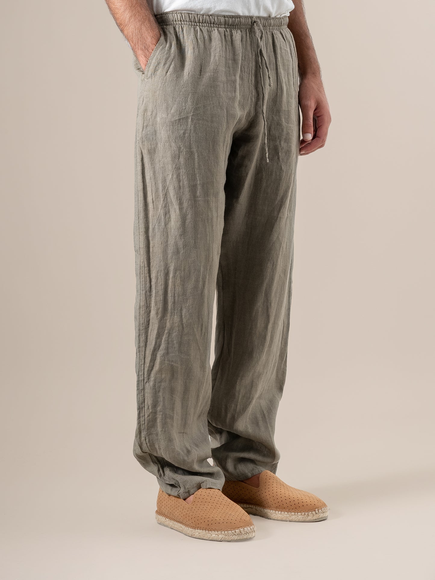 Pantalone Amalfi Battista Fossile PANTALONE AMALFI battista 284 Bottega Di Brunella 
