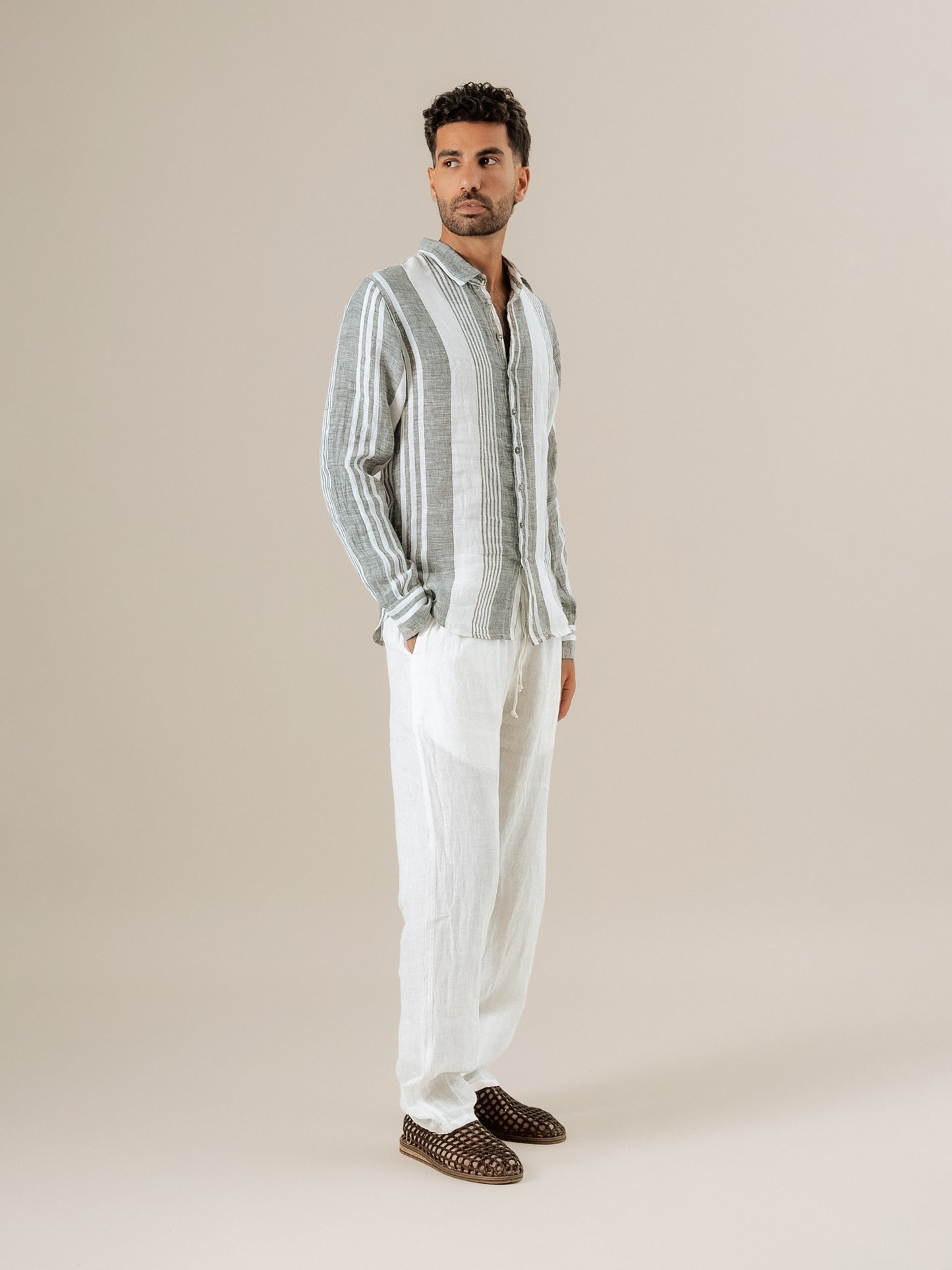Pantaloni Amalfi Battista Latte PANTALONE AMALFI battista 33 Bottega Di Brunella 