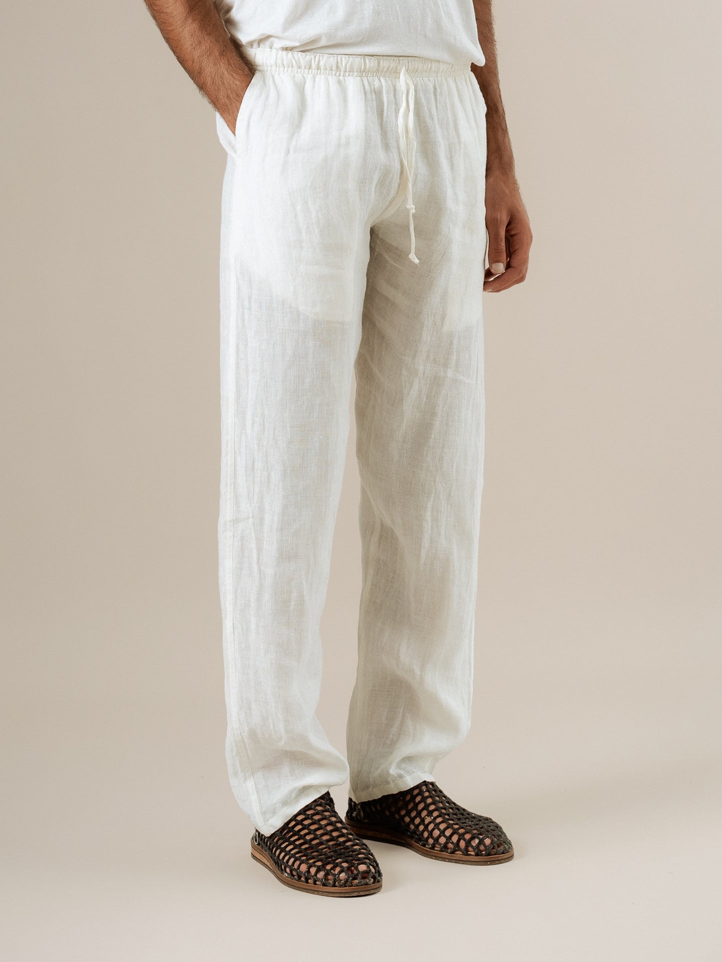 Pantaloni Amalfi Battista Latte PANTALONE AMALFI battista 33 Bottega Di Brunella 