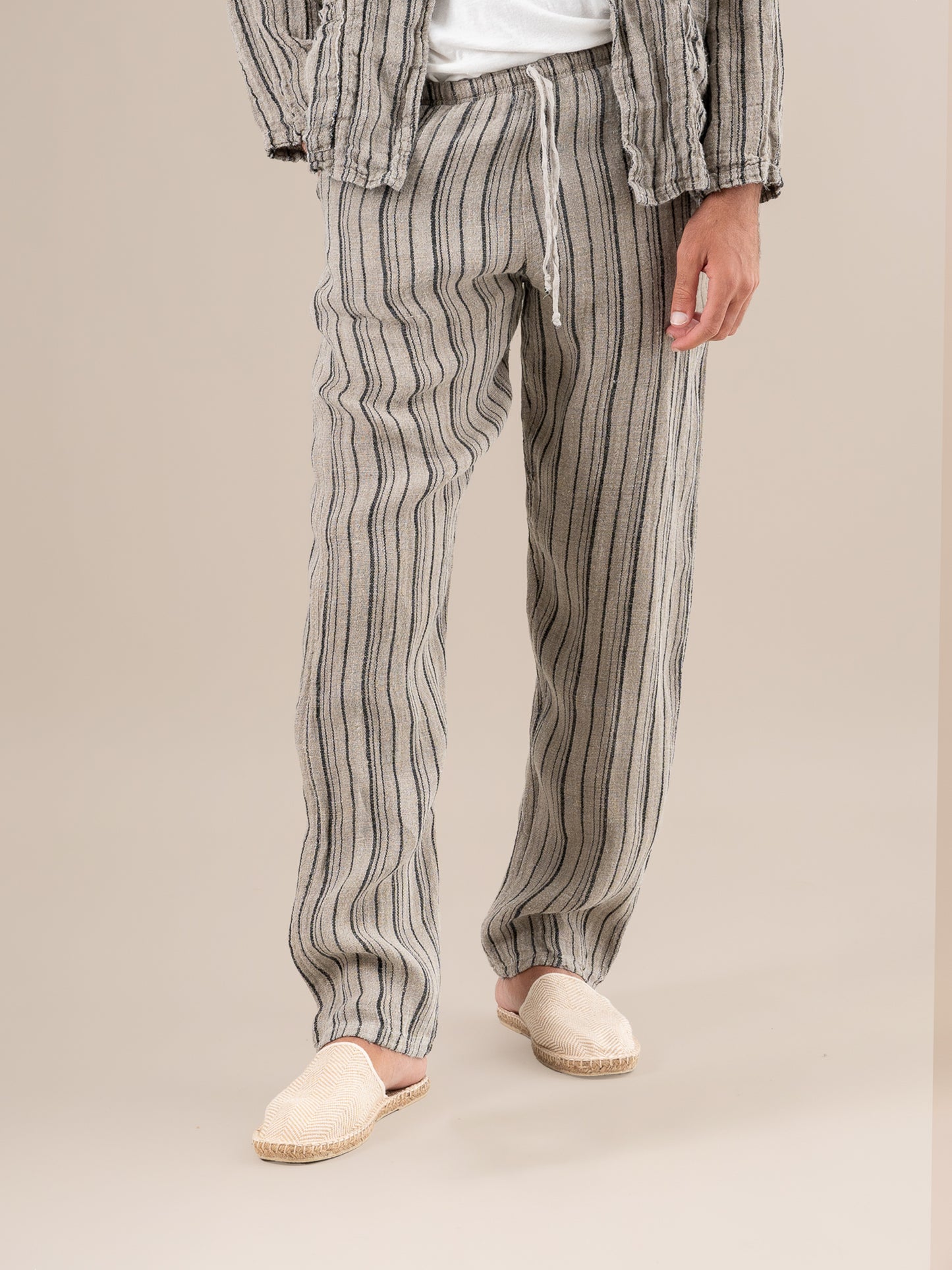 Pantaloni Amalfi Riga Felice Naturale PANTALONE AMALFI RIGA FELICE 12 Bottega Di Brunella 