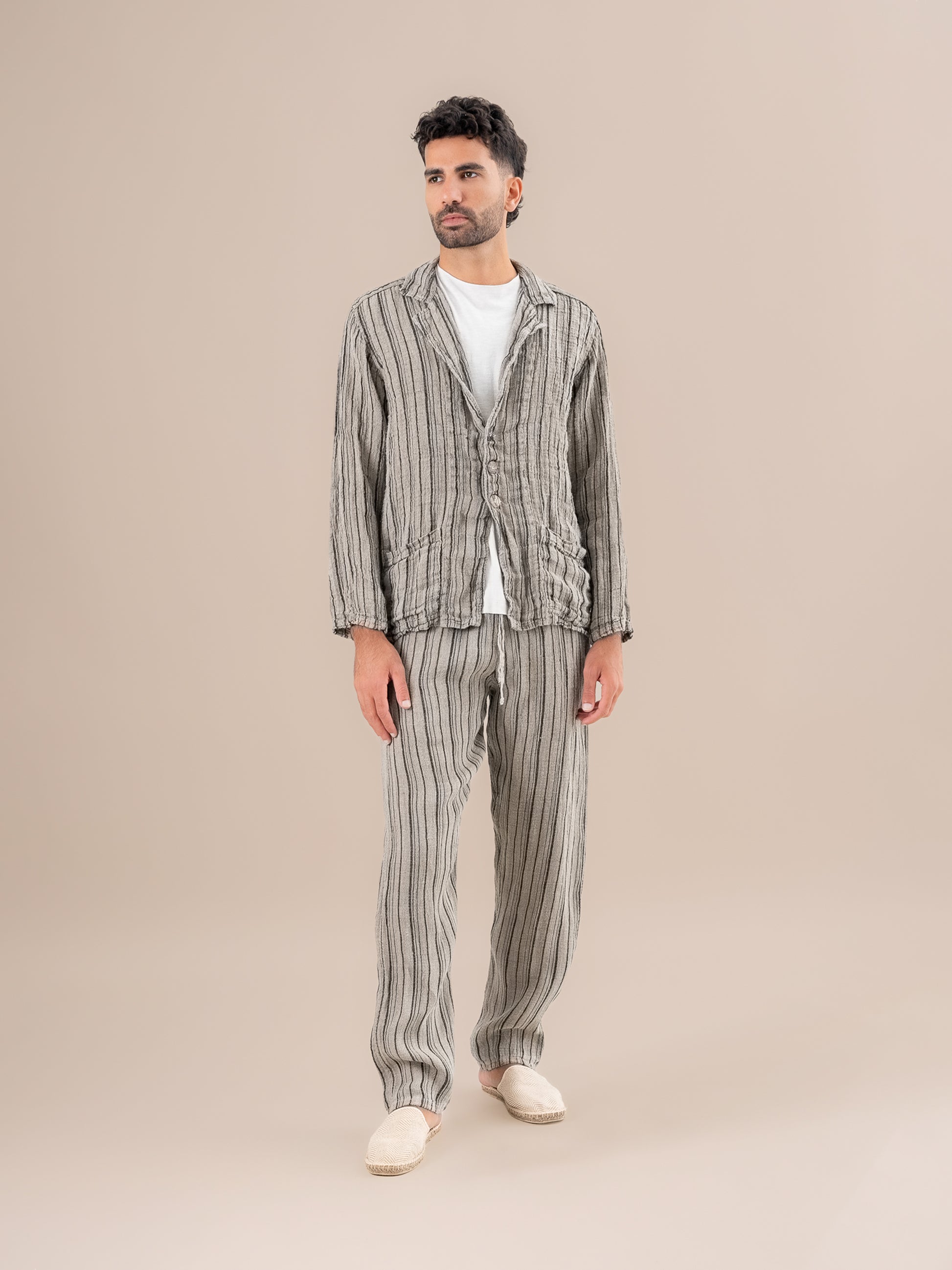 Pantaloni Amalfi Riga Felice Naturale PANTALONE AMALFI RIGA FELICE 12 Bottega Di Brunella 