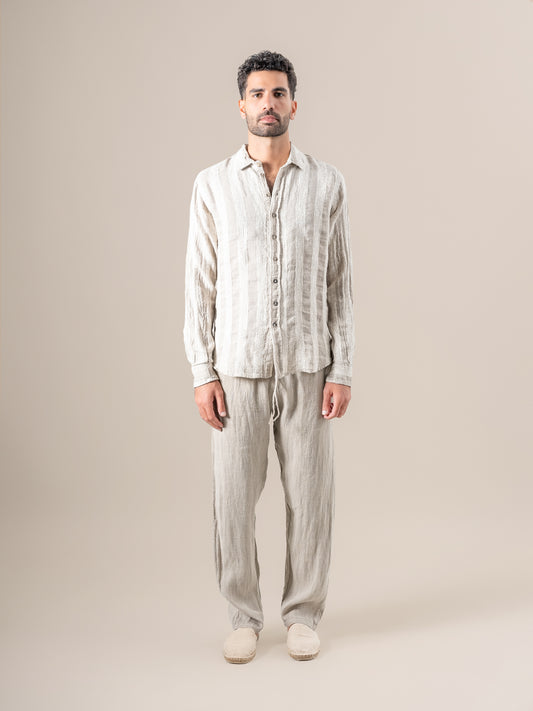 Pantalone Amalfi Tela Country Naturale PANTALONE AMALFI tela country 12 Bottega Di Brunella 