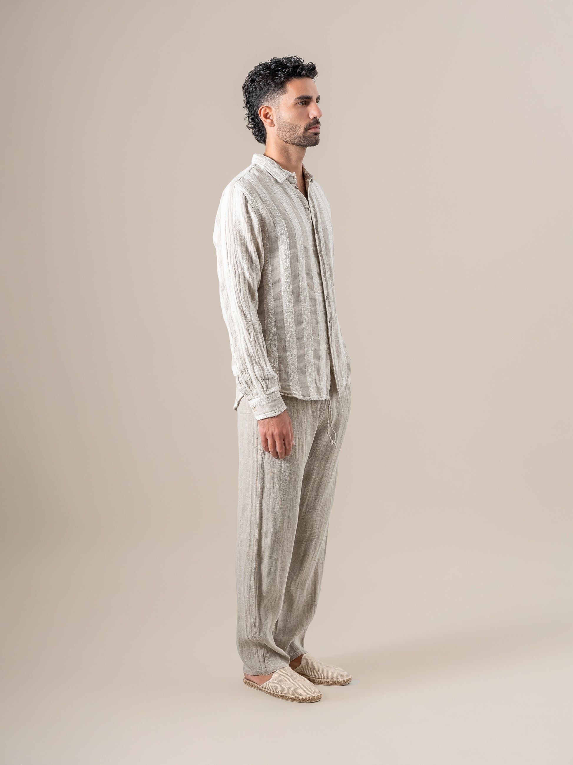 Pantalone Amalfi Tela Country Naturale PANTALONE AMALFI tela country 12 Bottega Di Brunella 