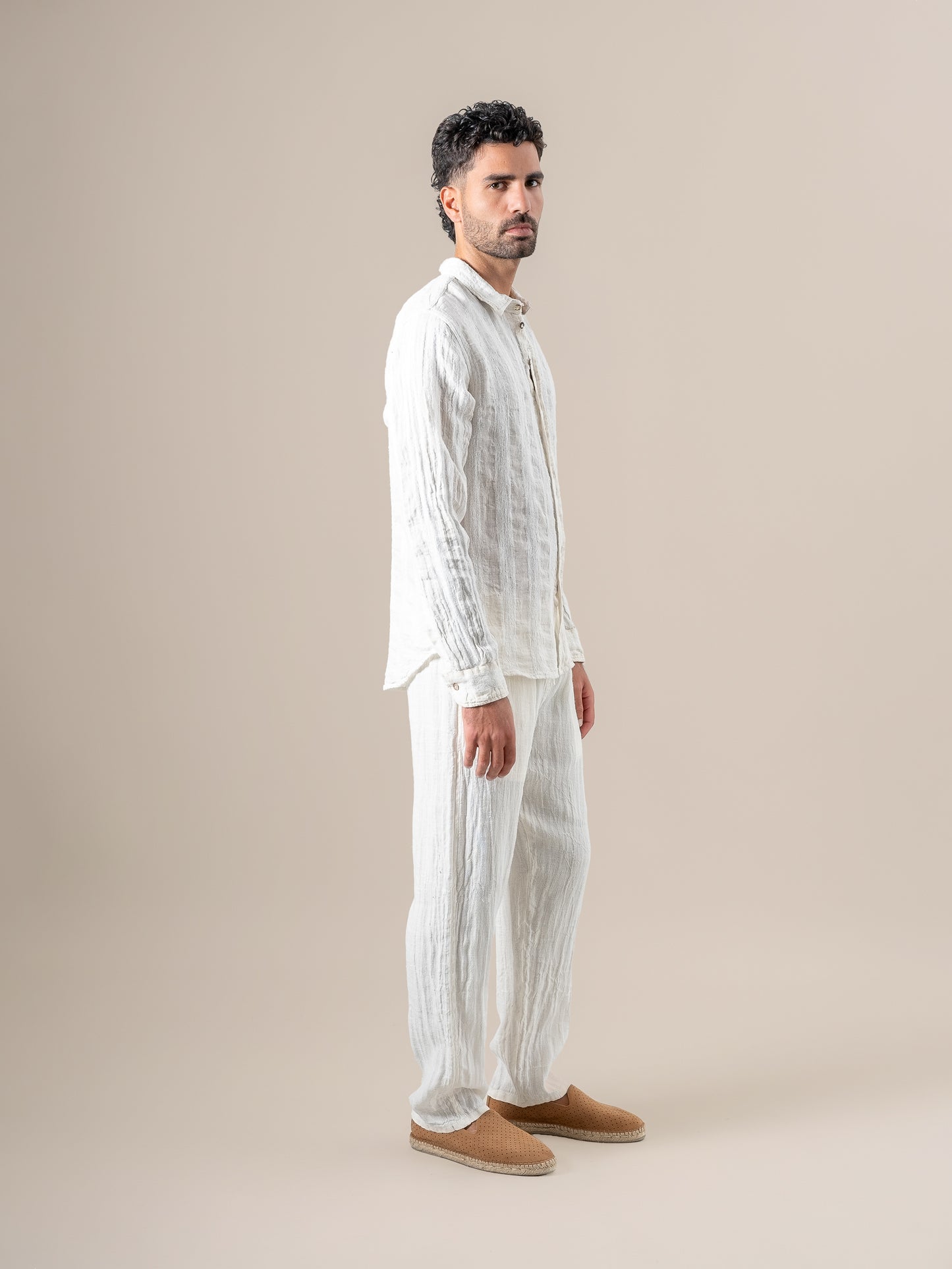 Pantalone Amalfi Tela Country Latte PANTALONE AMALFI tela country 33 Bottega Di Brunella 