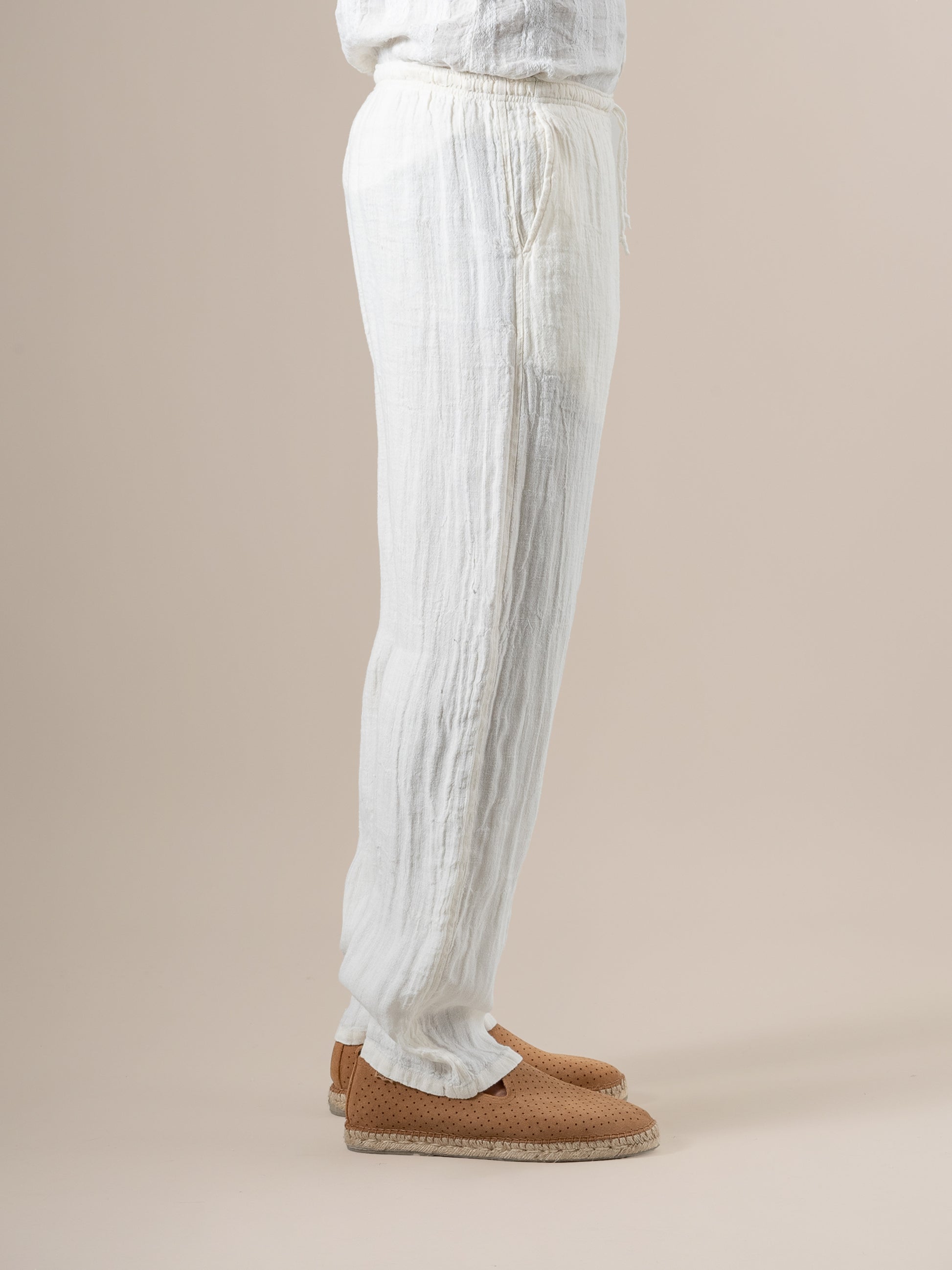Pantalone Amalfi Tela Country Latte PANTALONE AMALFI tela country 33 Bottega Di Brunella 