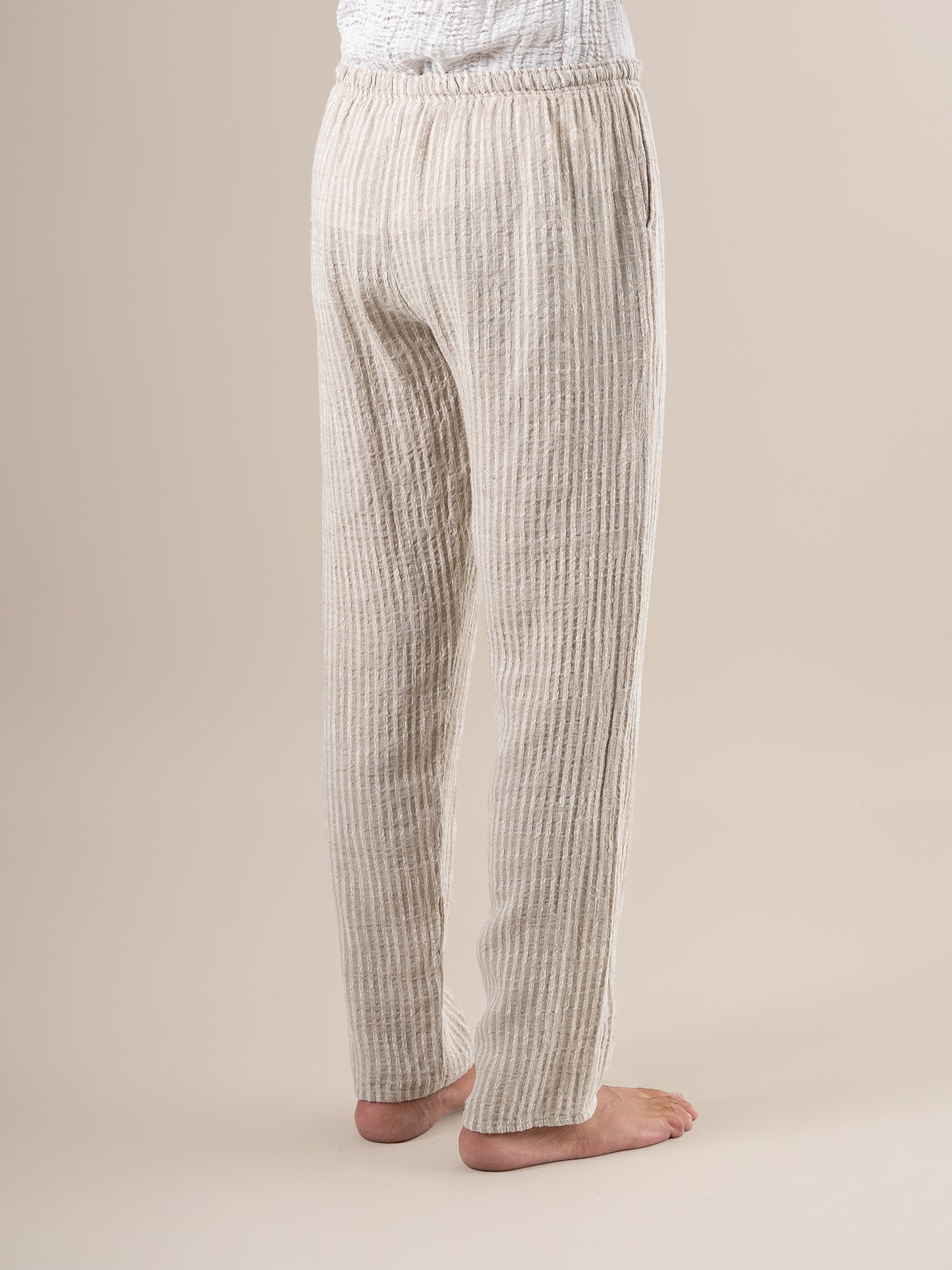 Pantaloni Amalfi Tela Uffizi Naturale PANTALONE AMALFI tela uffizi 12 Bottega Di Brunella 