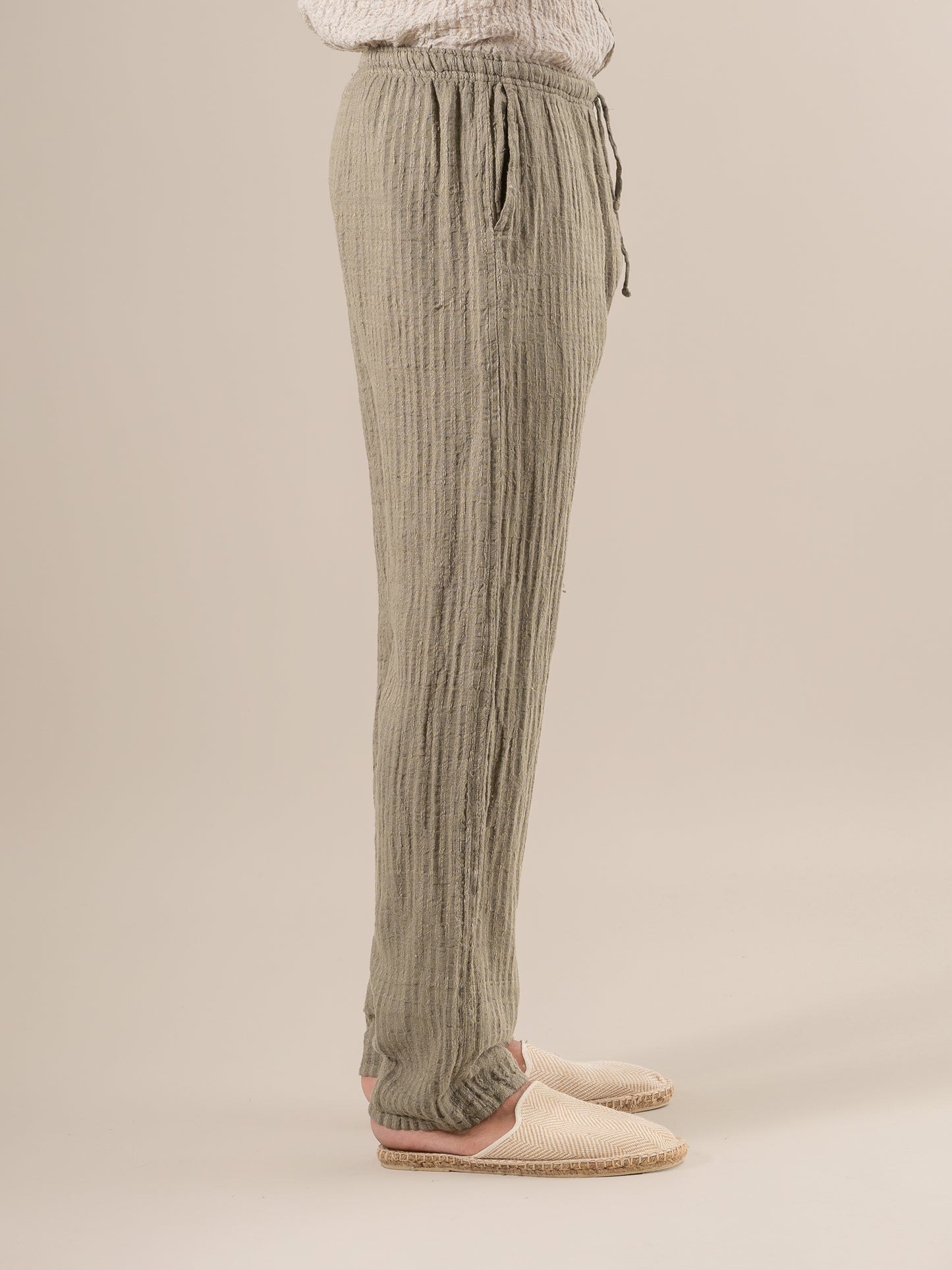 Pantaloni Amalfi Tela Uffizi Fossile PANTALONE AMALFI tela uffizi 284 Bottega Di Brunella 
