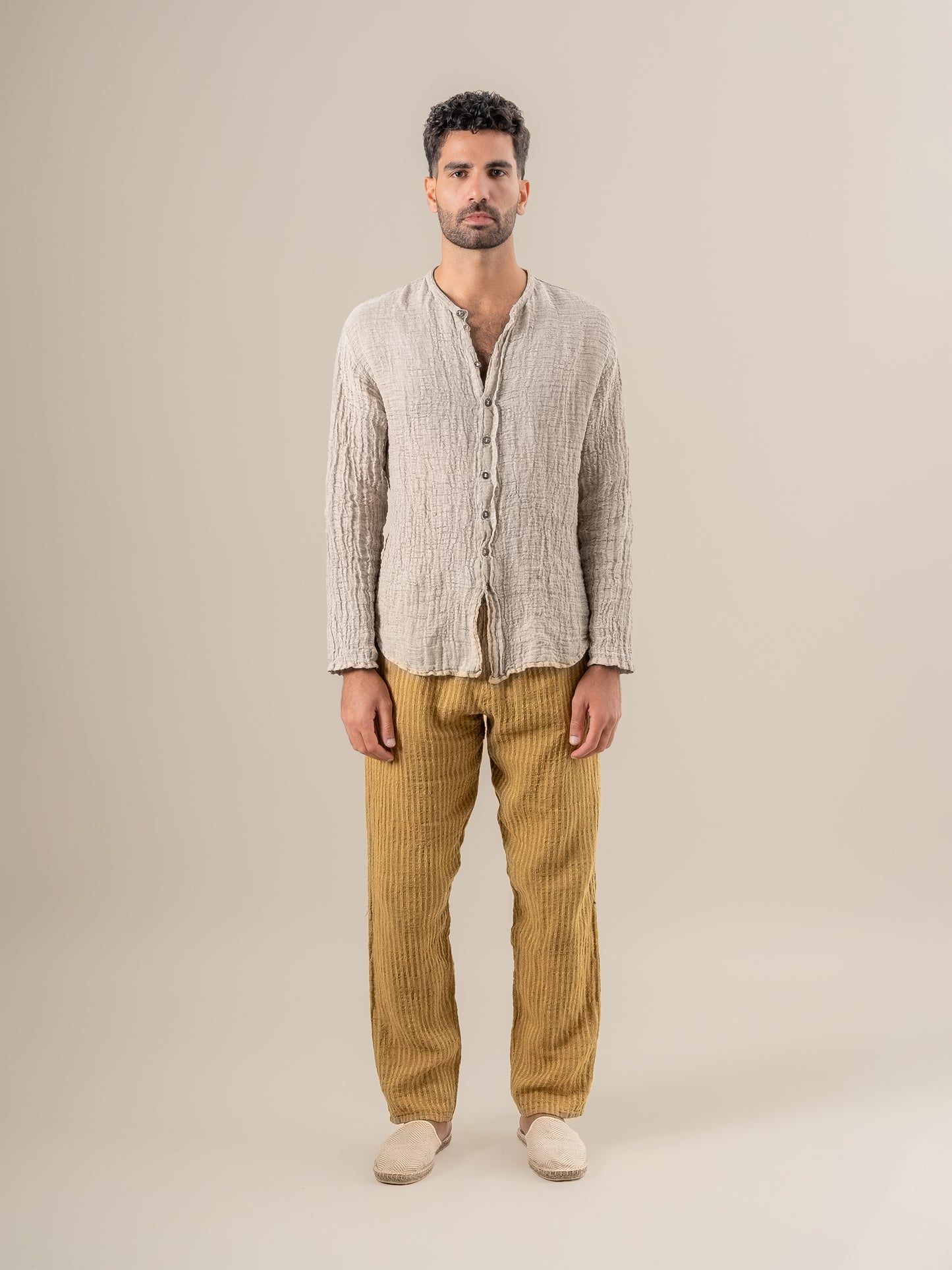 Pantaloni Amalfi Tela Uffizi Deserto PANTALONE AMALFI tela uffizi 287 Bottega Di Brunella 