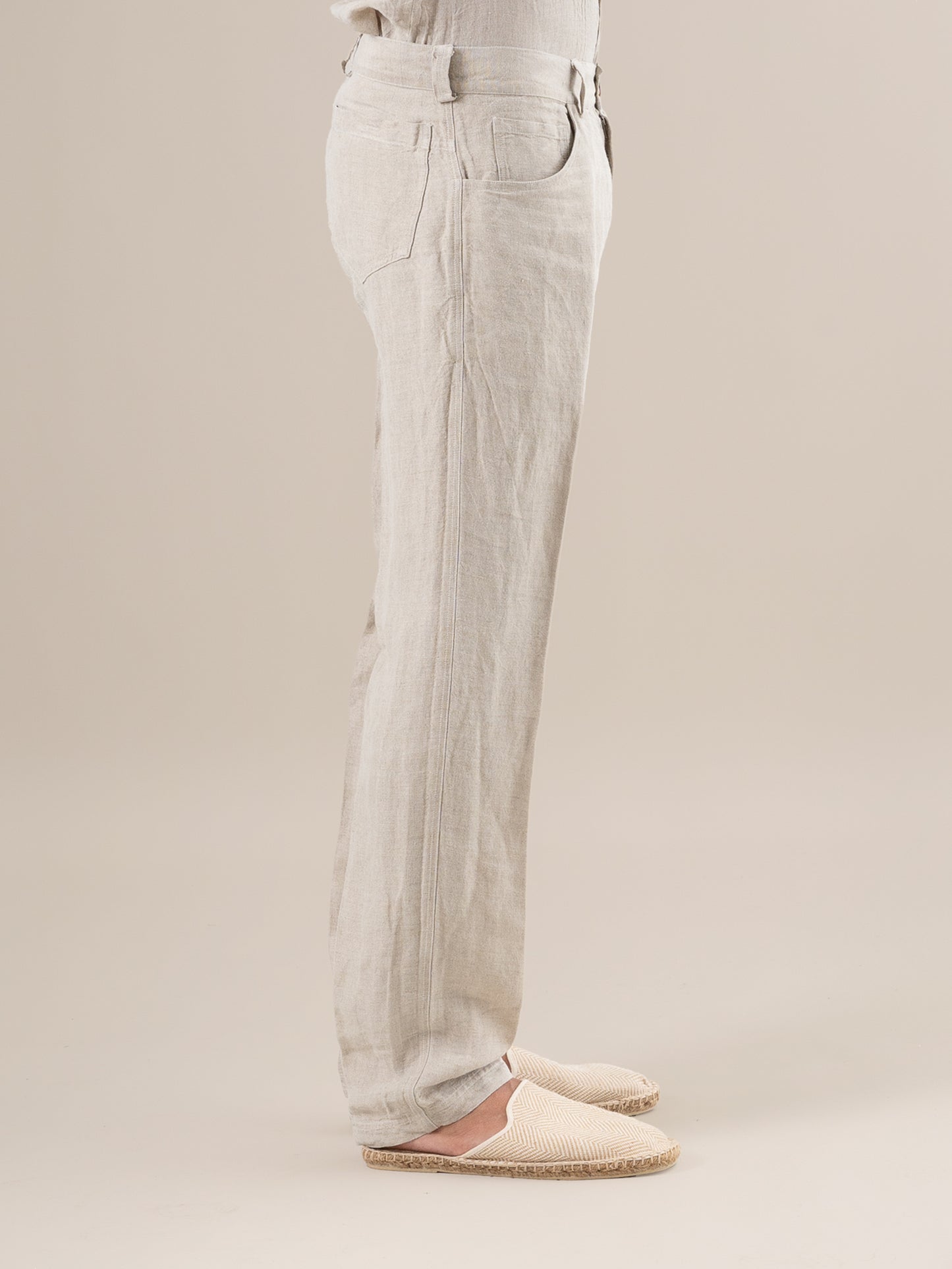 Pantalone Emanuel Lino Medio Naturale PANTALONE EMANUEL lino medio 12 Bottega Di Brunella 