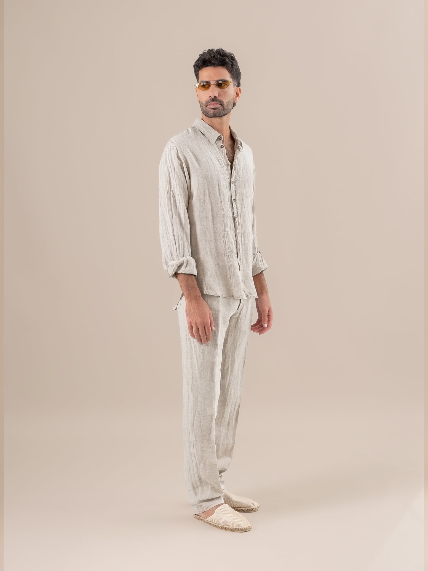 Pantalone Emanuel Lino Medio Naturale PANTALONE EMANUEL lino medio 12 Bottega Di Brunella 