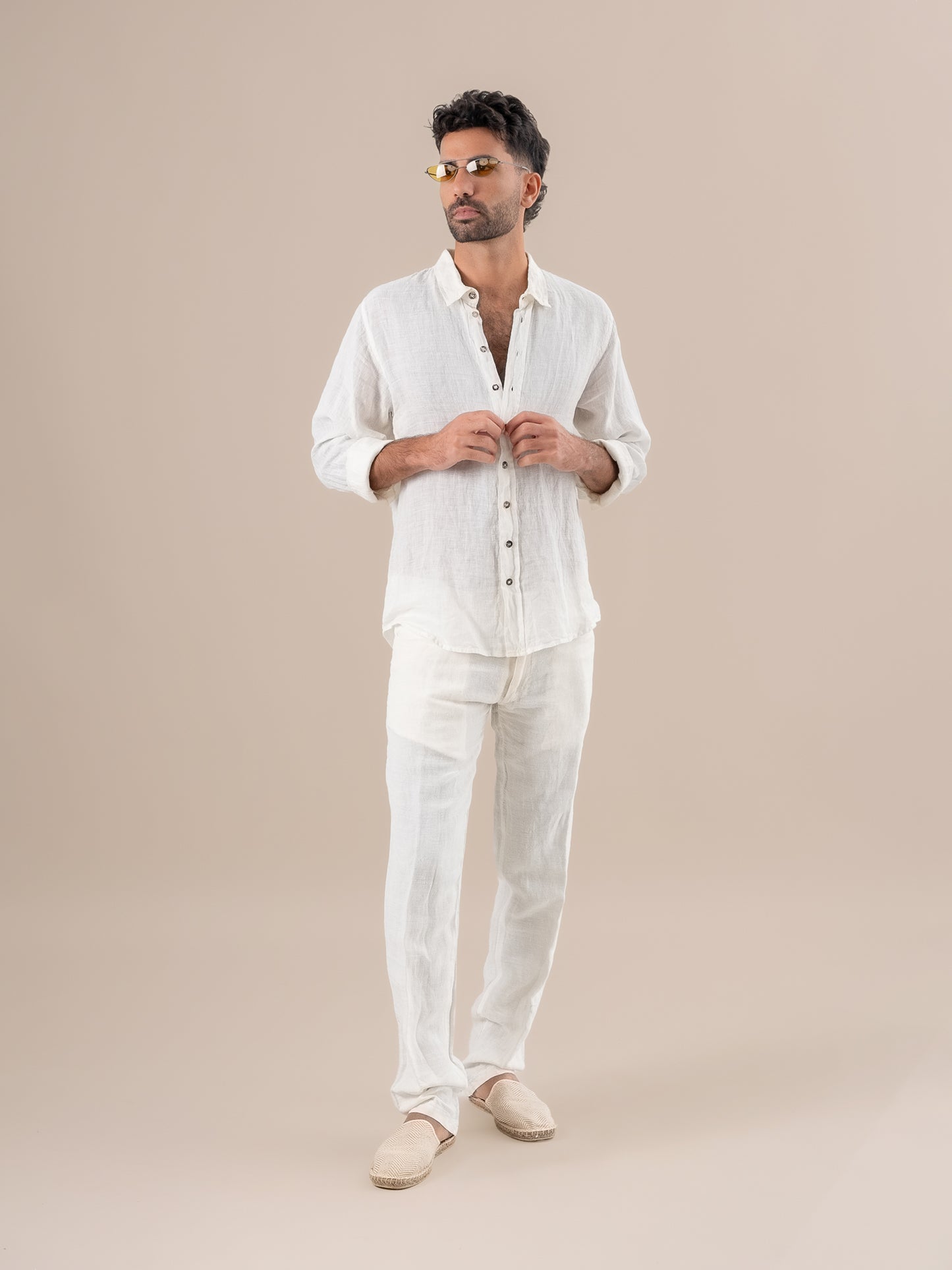 Pantalone Emanuel Lino Medio Latte PANTALONE EMANUEL LINO MEDIO 33 Bottega Di Brunella 