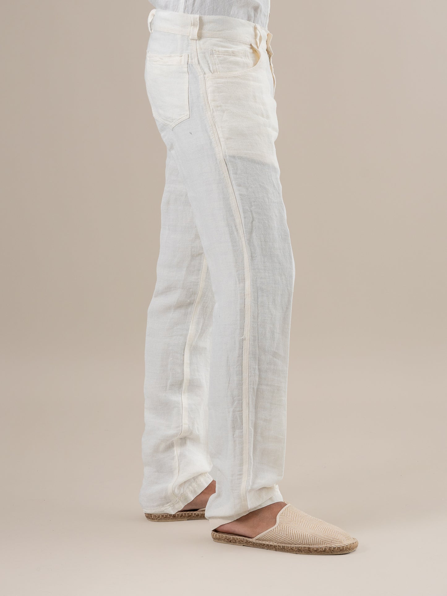 Pantalone Emanuel Lino Medio Latte PANTALONE EMANUEL lino medio 33 Bottega Di Brunella 