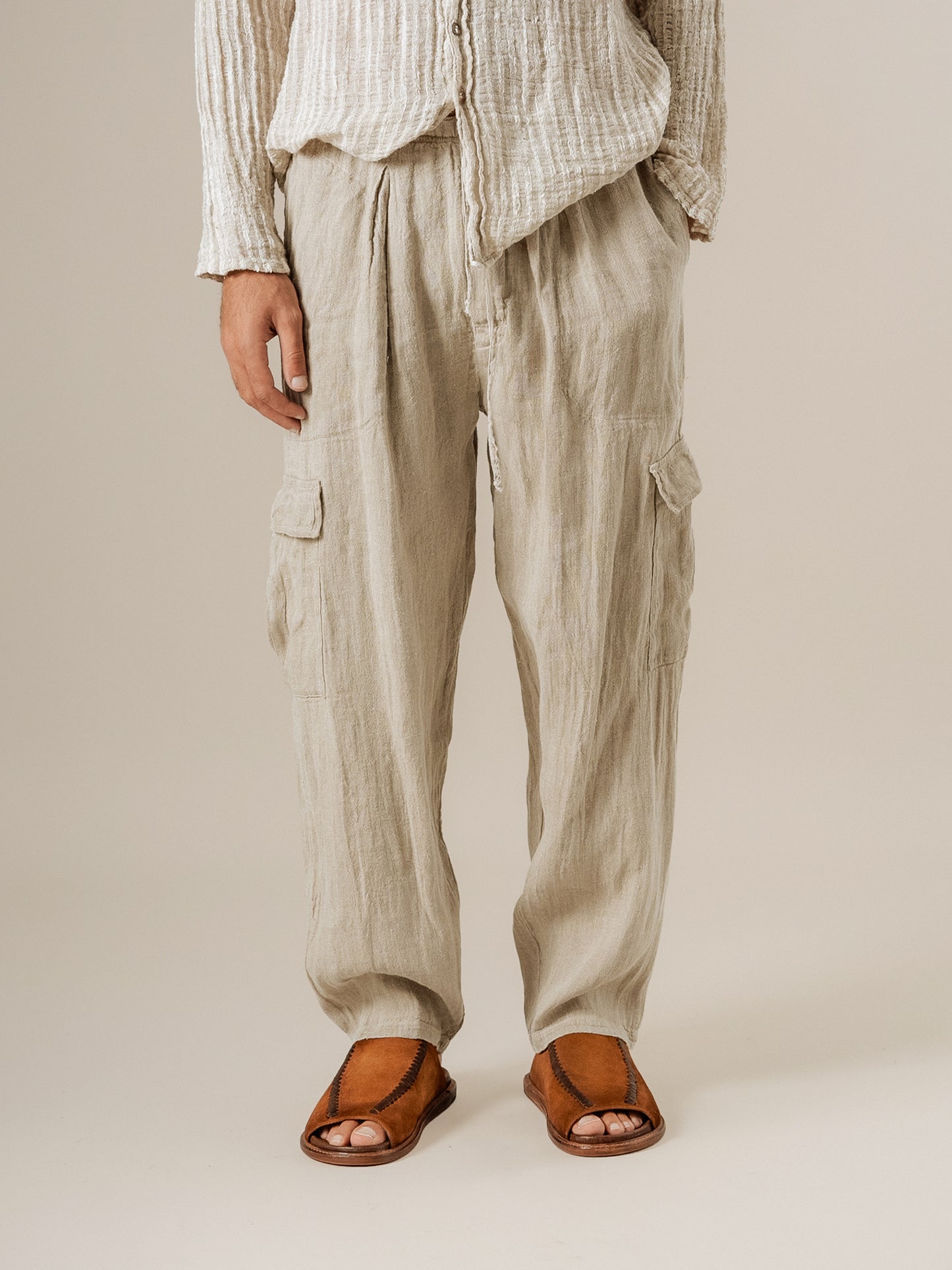 Pantalone Lavoro Tela Country Naturale PANTALONE LAVORO tela country 12 Bottega Di Brunella 