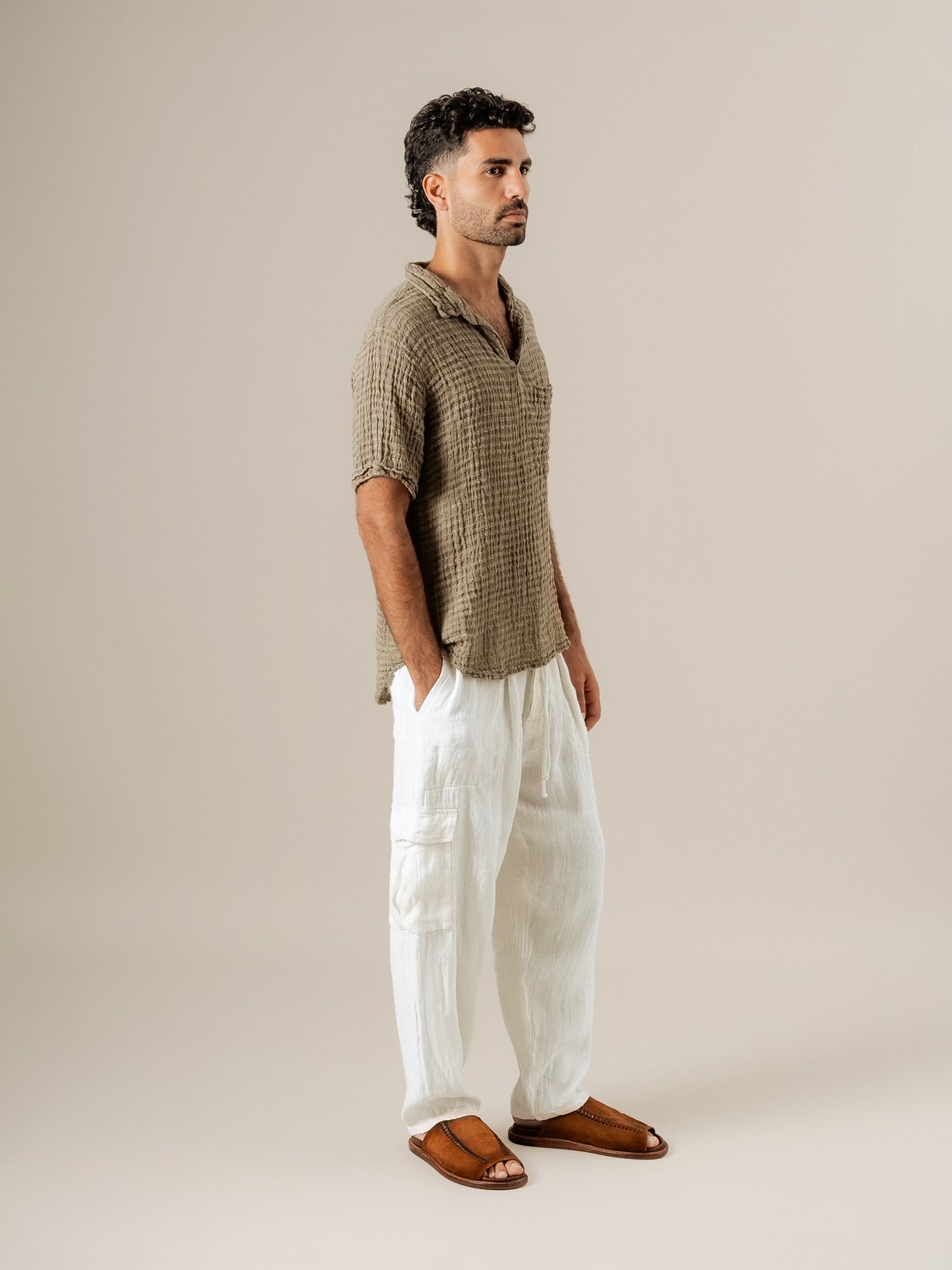 Pantalone Lavoro Tela Country Latte PANTALONE LAVORO tela country 33 Bottega Di Brunella 