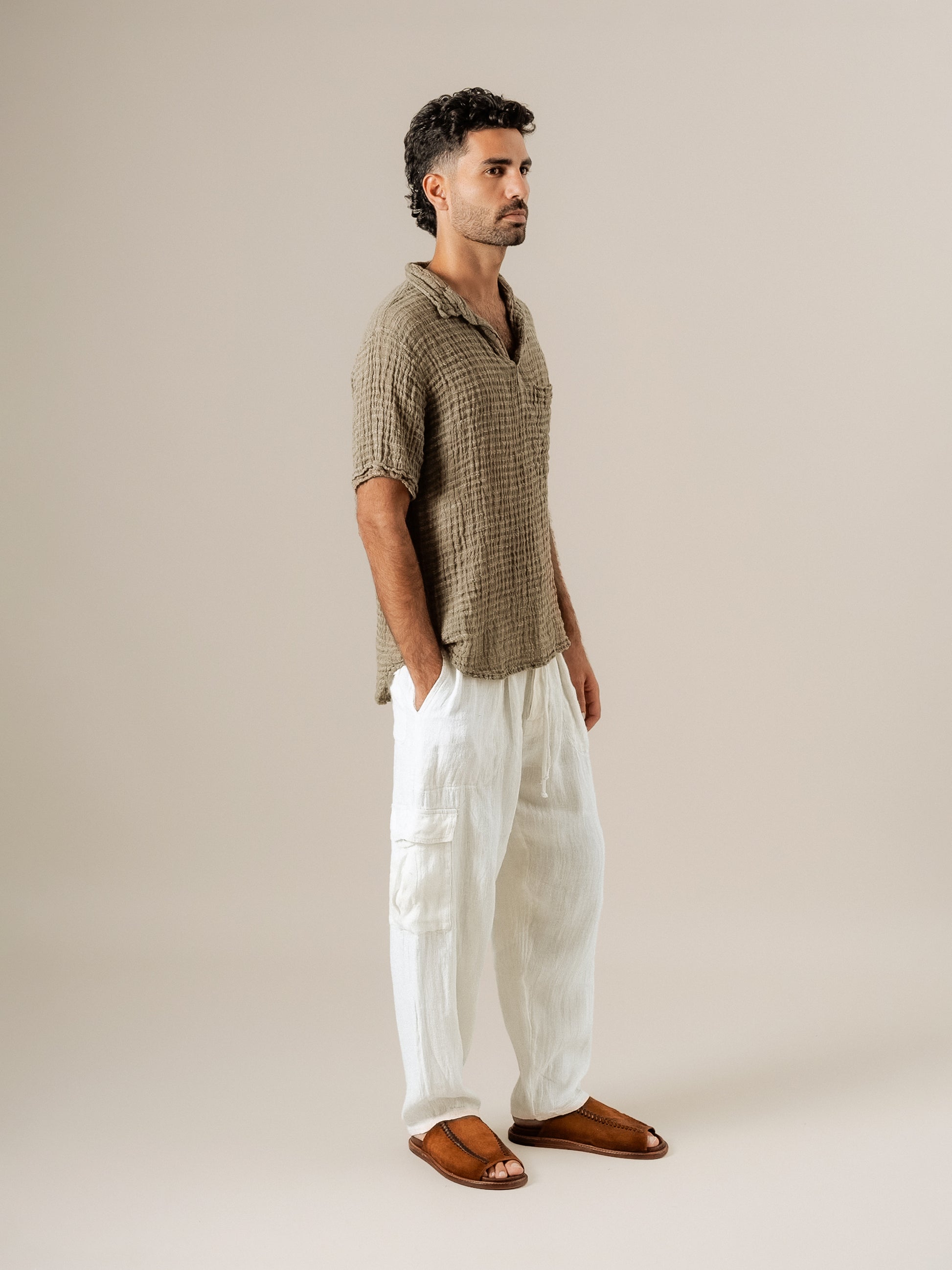 Pantalone Lavoro Tela Country Latte PANTALONE LAVORO tela country 33 Bottega Di Brunella 