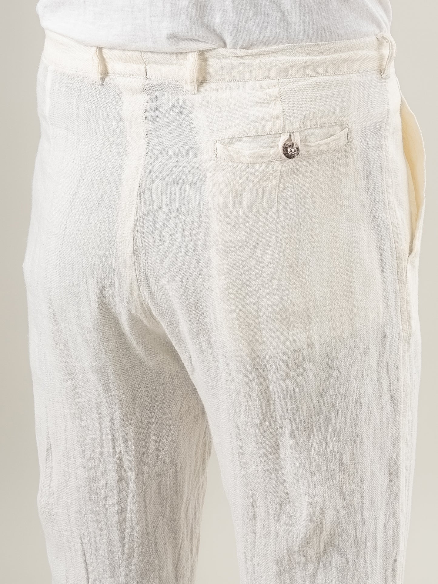 Pantalone Luca Tela Country Latte PANTALONE LUCA tela country 33 Bottega Di Brunella 